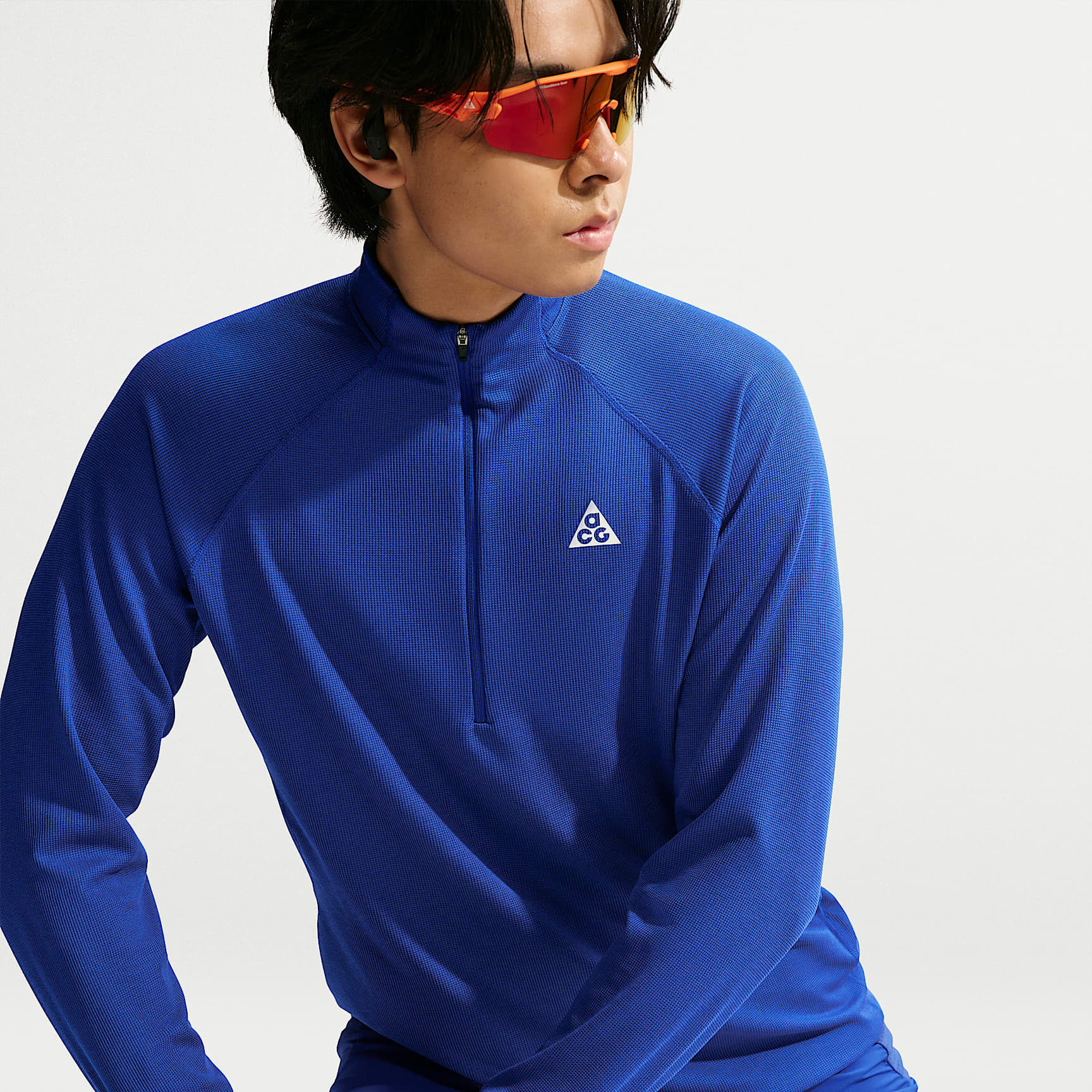 Playera de trail running Dri-FIT de capa intermedia con cierre de 1/4 para hombre Nike ACG