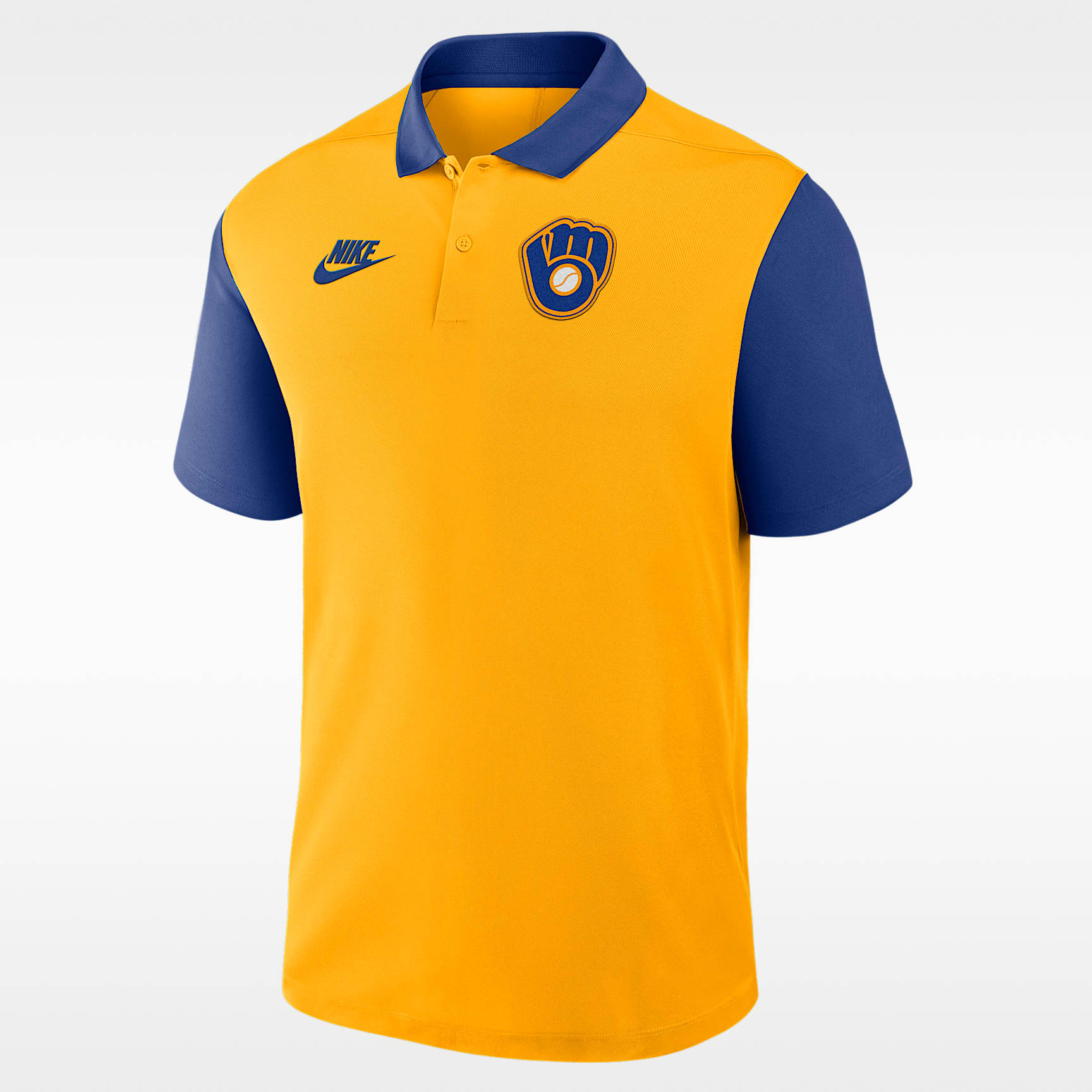 Milwaukee Brewers Cooperstown Victory Men's Nike Dri-FIT MLB Polo