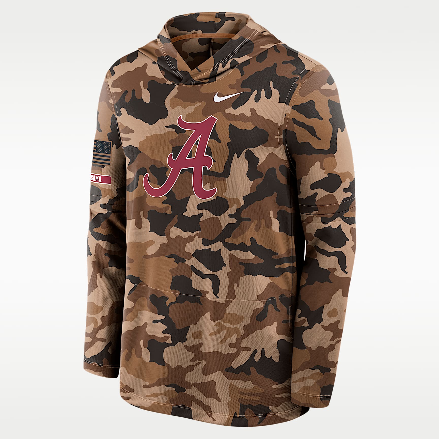 Alabama 2026 Military Appreciation Men's Nike Dri-FIT College Long-Sleeve Hooded Top