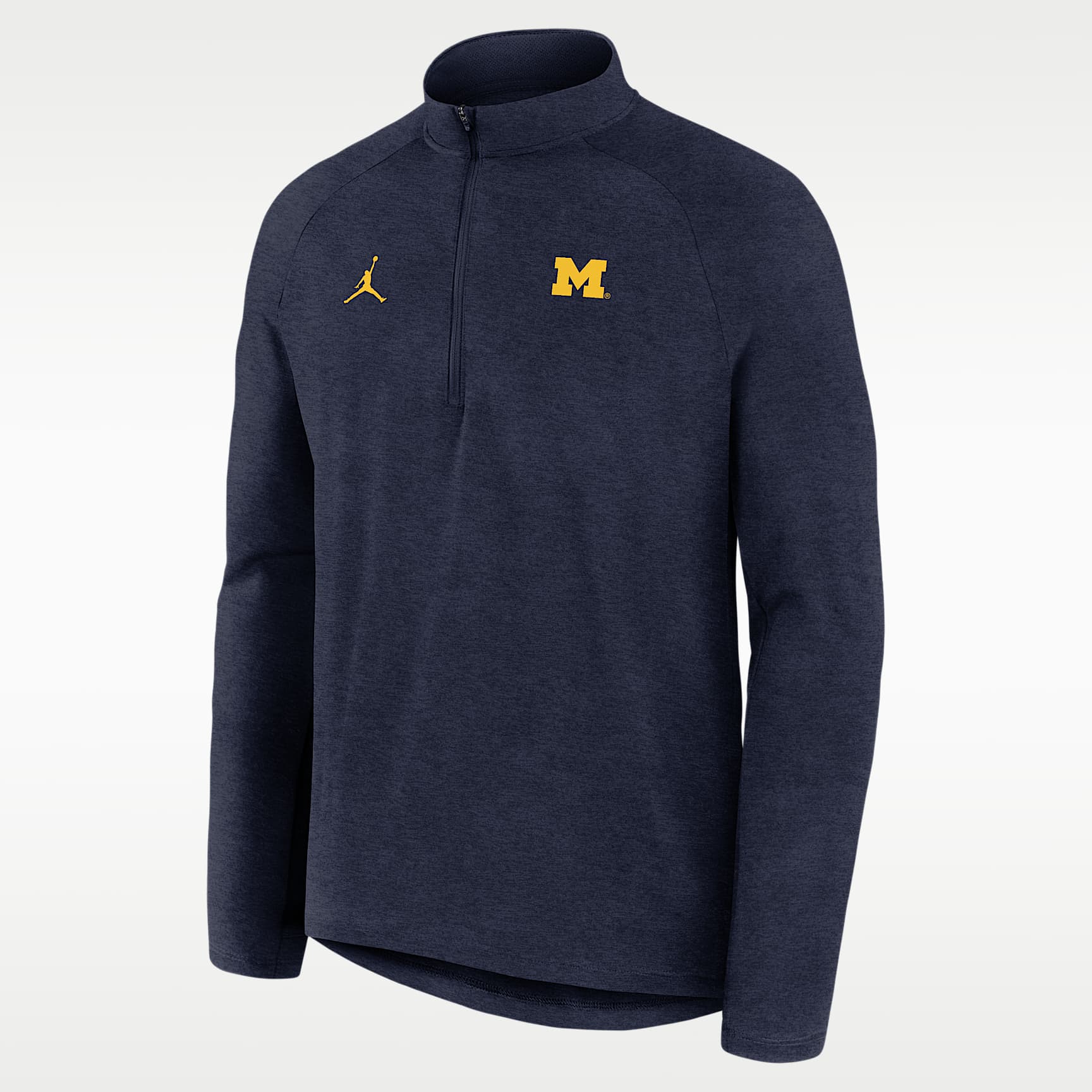 Michigan Stride Men's Jordan Brand Dri-FIT College 1/2-Zip Long-Sleeve Top