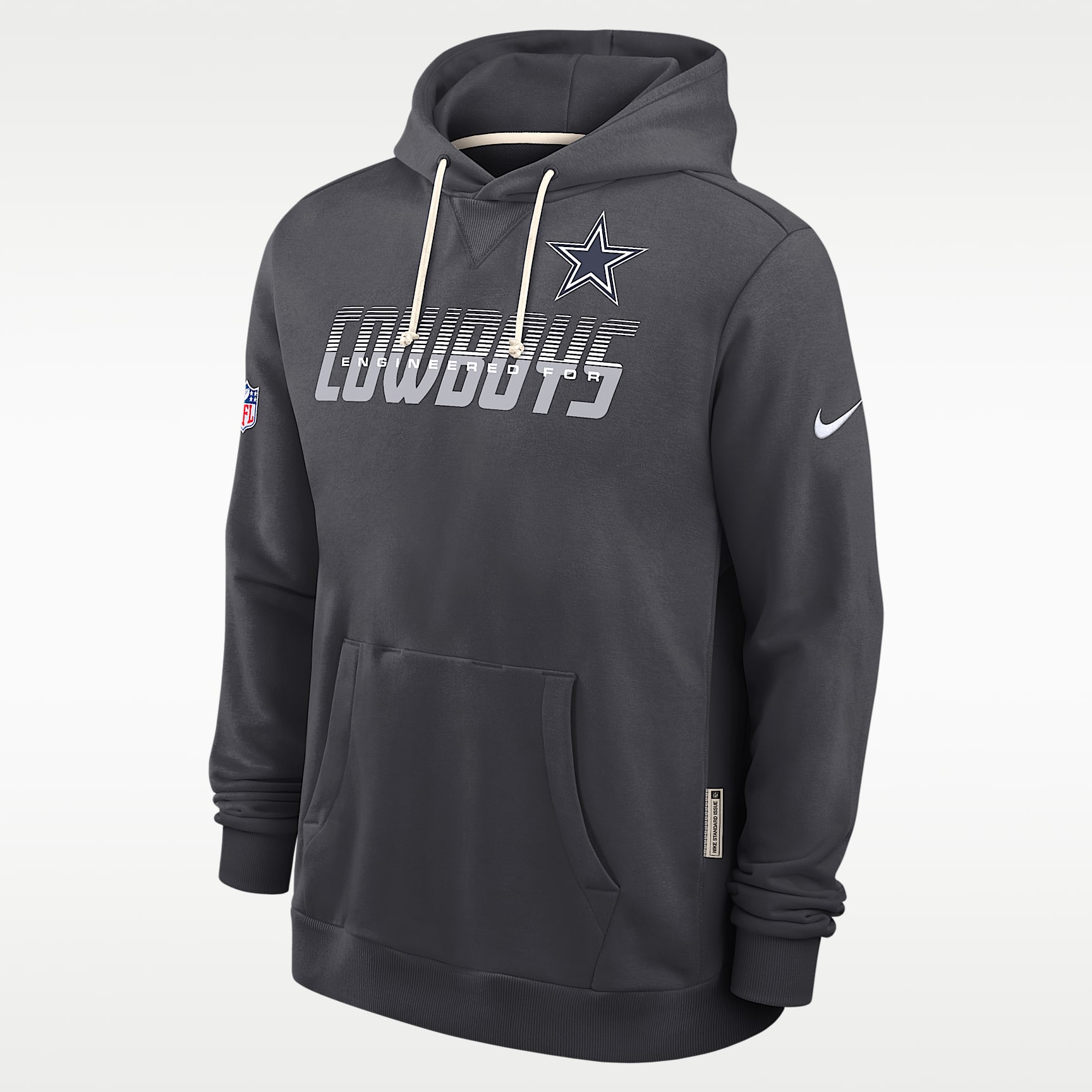 Sudadera con gorro sin cierre Nike Dri-FIT de la NFL para hombre Dallas Cowboys Sideline Standard Issue