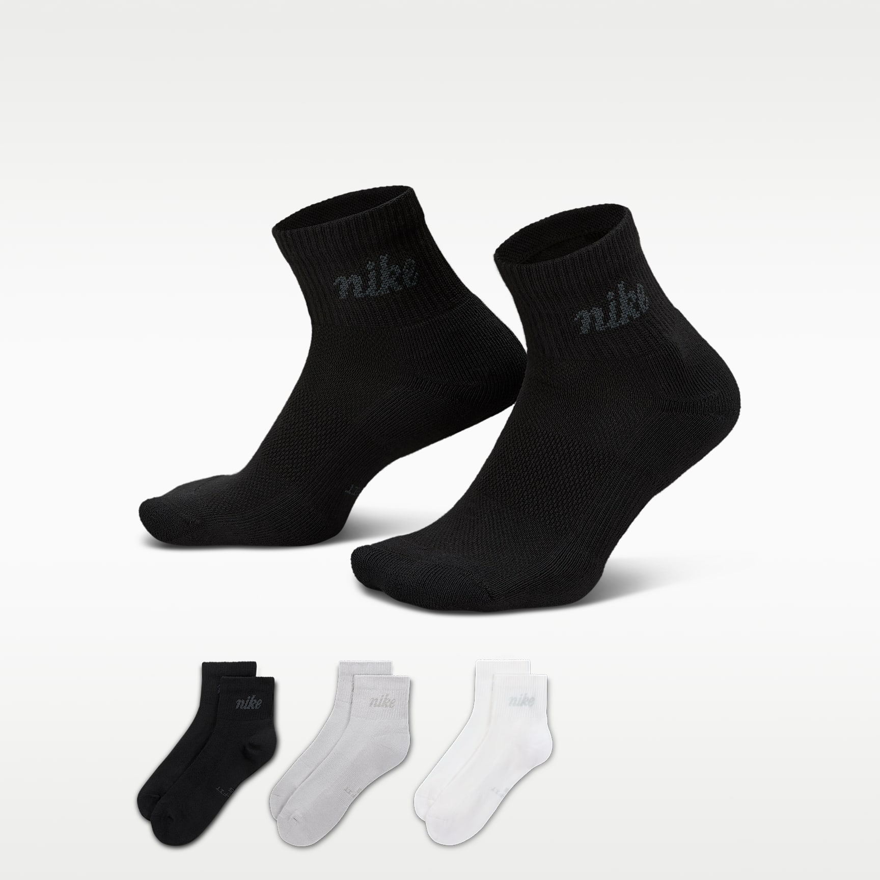 Nike Everyday Elevated Ankle Socks (3 Pairs)