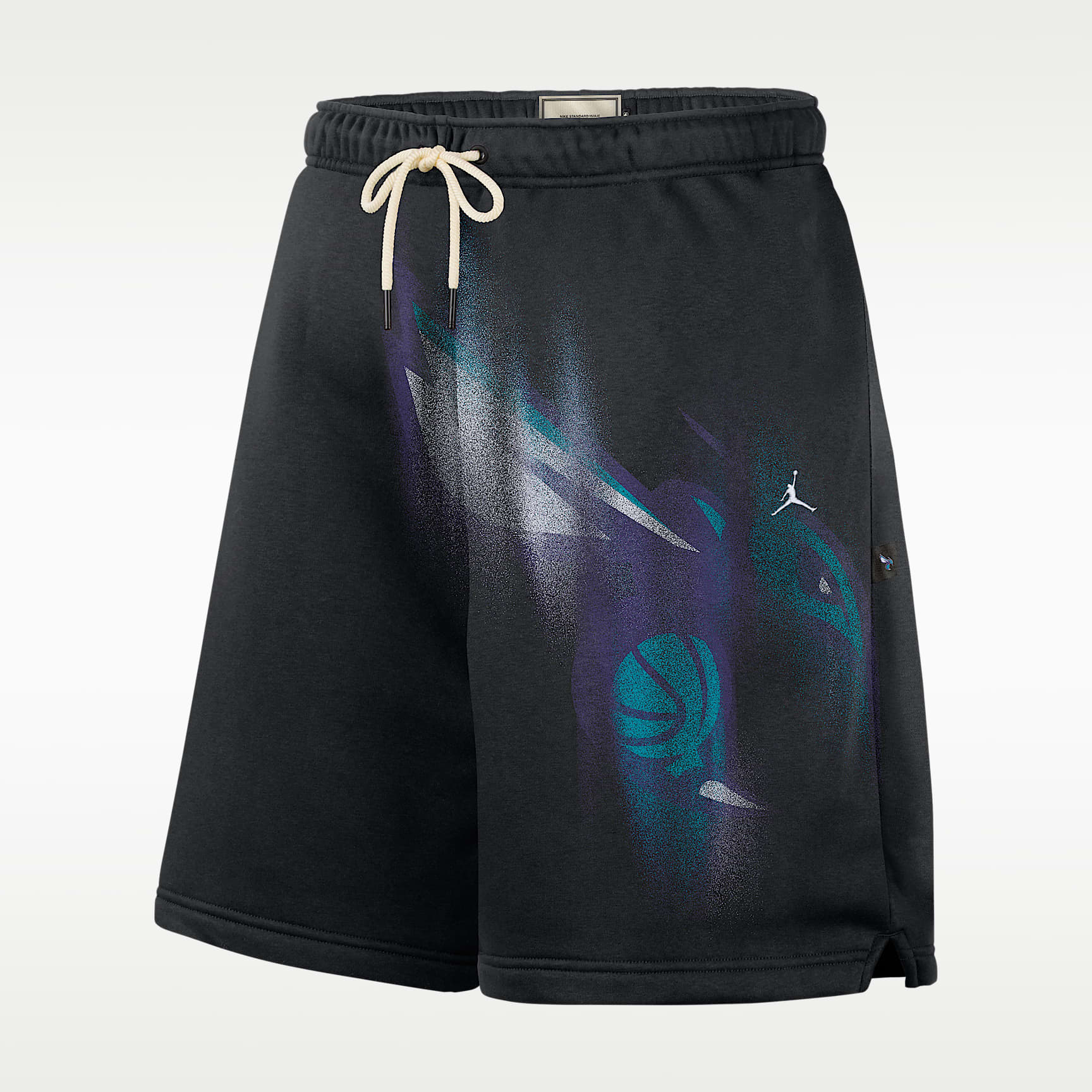 Shorts de básquetbol de tejido Fleece para hombre Charlotte Hornets Standard Issue