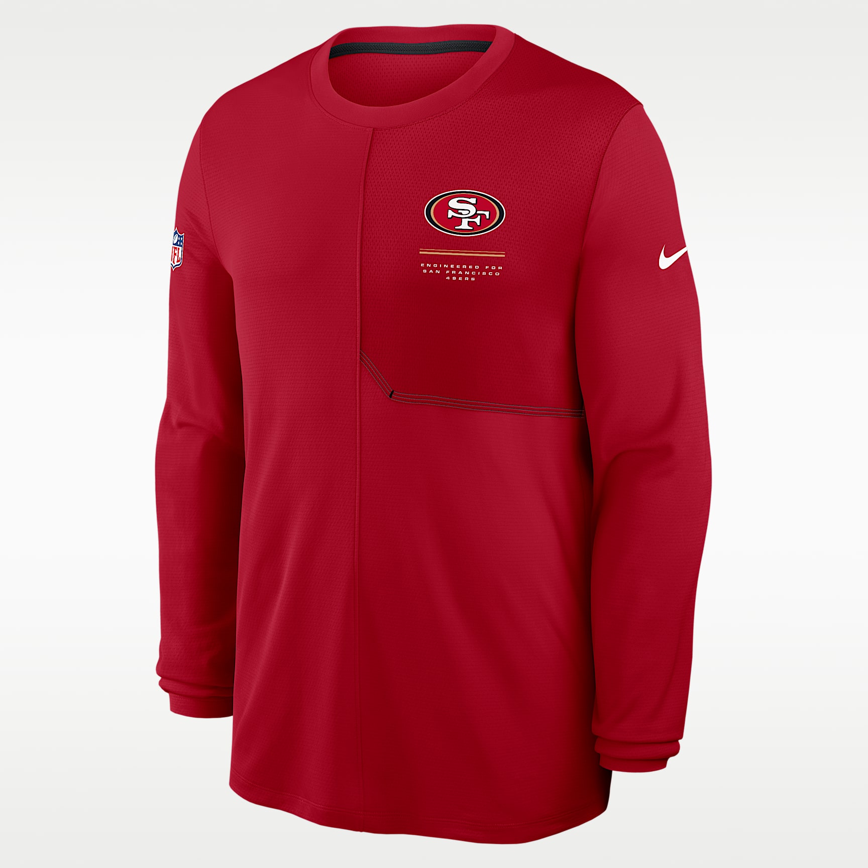 San Francisco 49ers Sideline Coach Men's Nike Dri-FIT NFL Long-Sleeve Top
