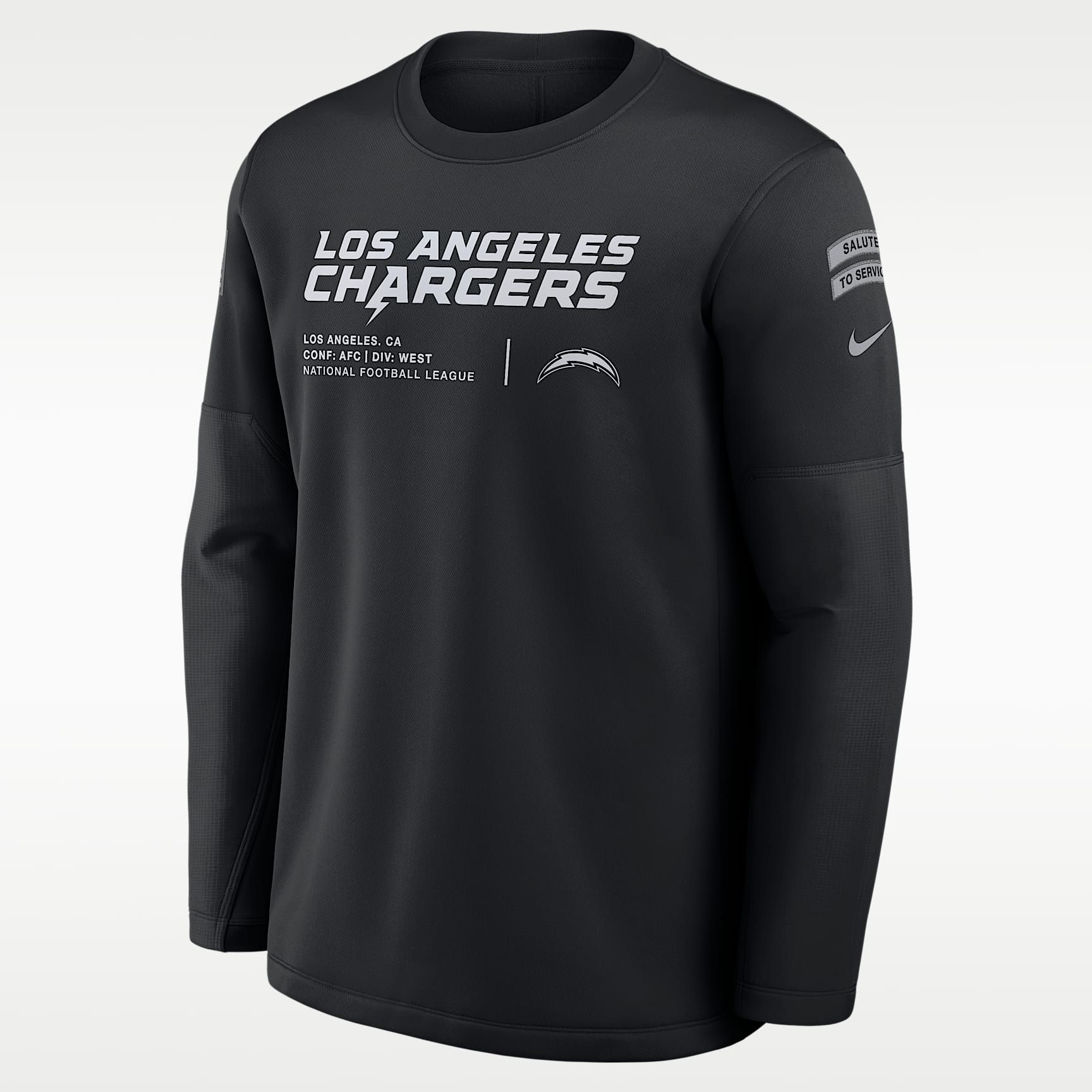 Los Angeles Chargers Salute to Service Sideline Coaches Men's Nike NFL Pullover Crew