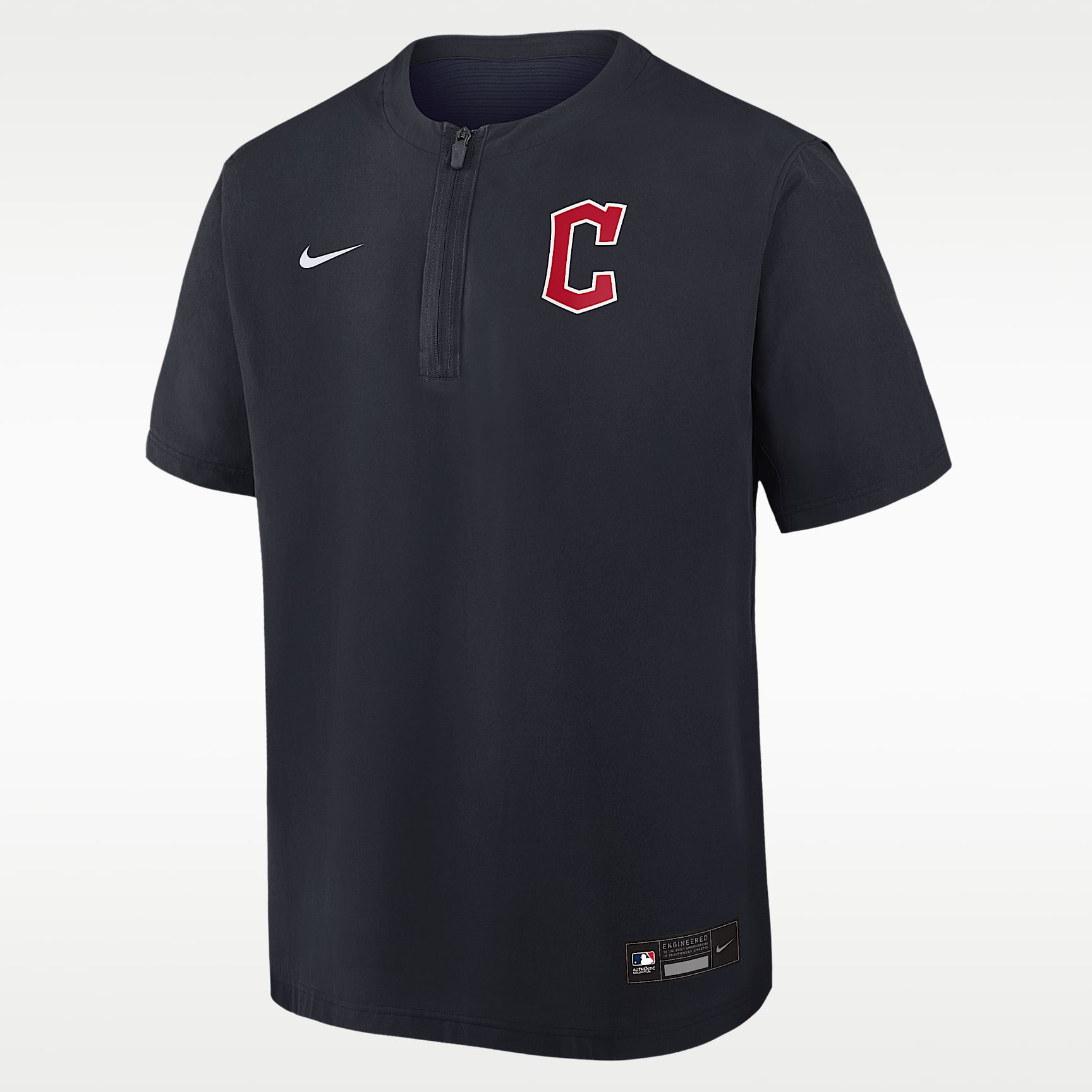 Cleveland Guardians Authentic Collection Men's Nike Dri-FIT MLB 1/4-Zip Short-Sleeve Windshirt