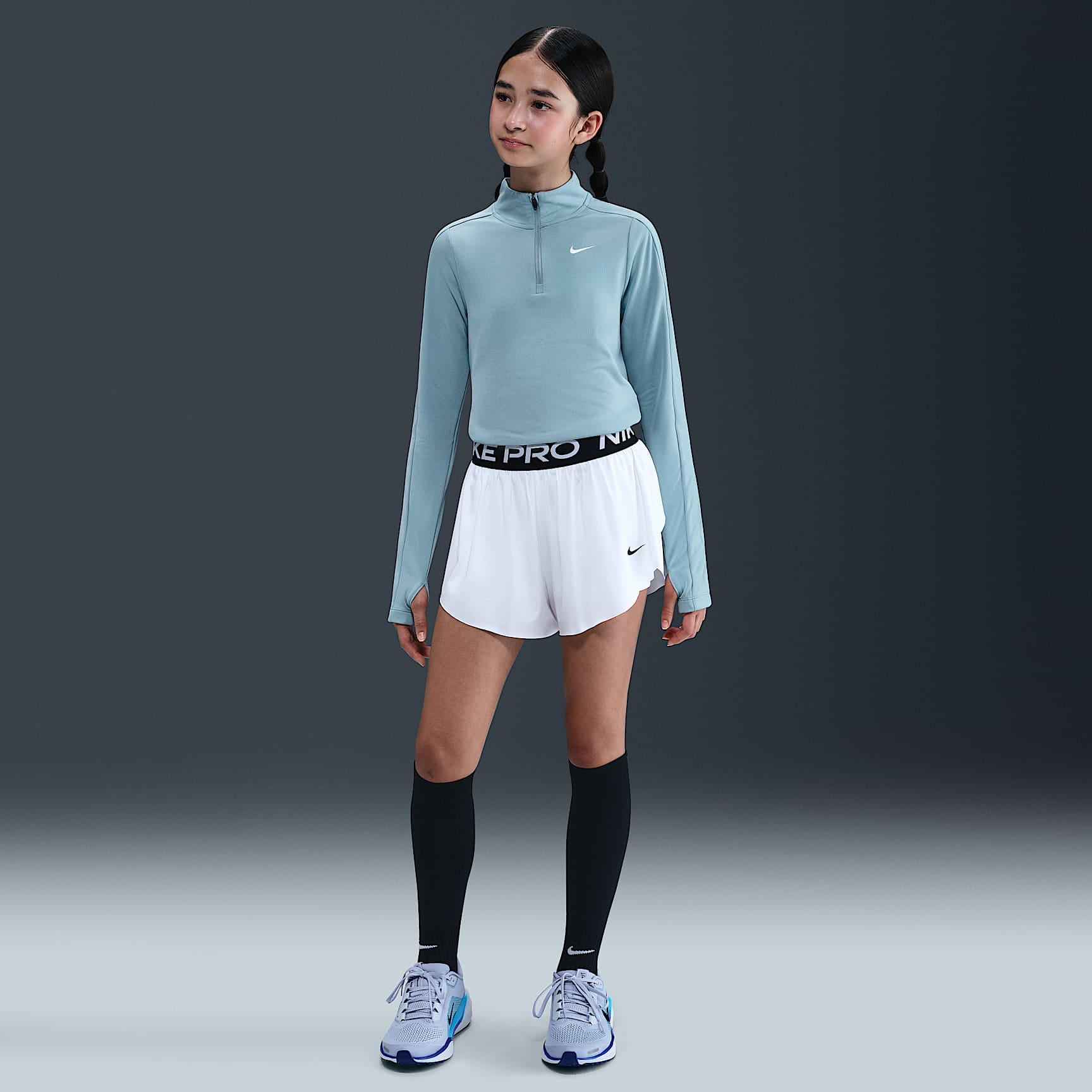 Nike Pro Big Kids' (Girls') Dri-FIT 2-in-1 Shorts