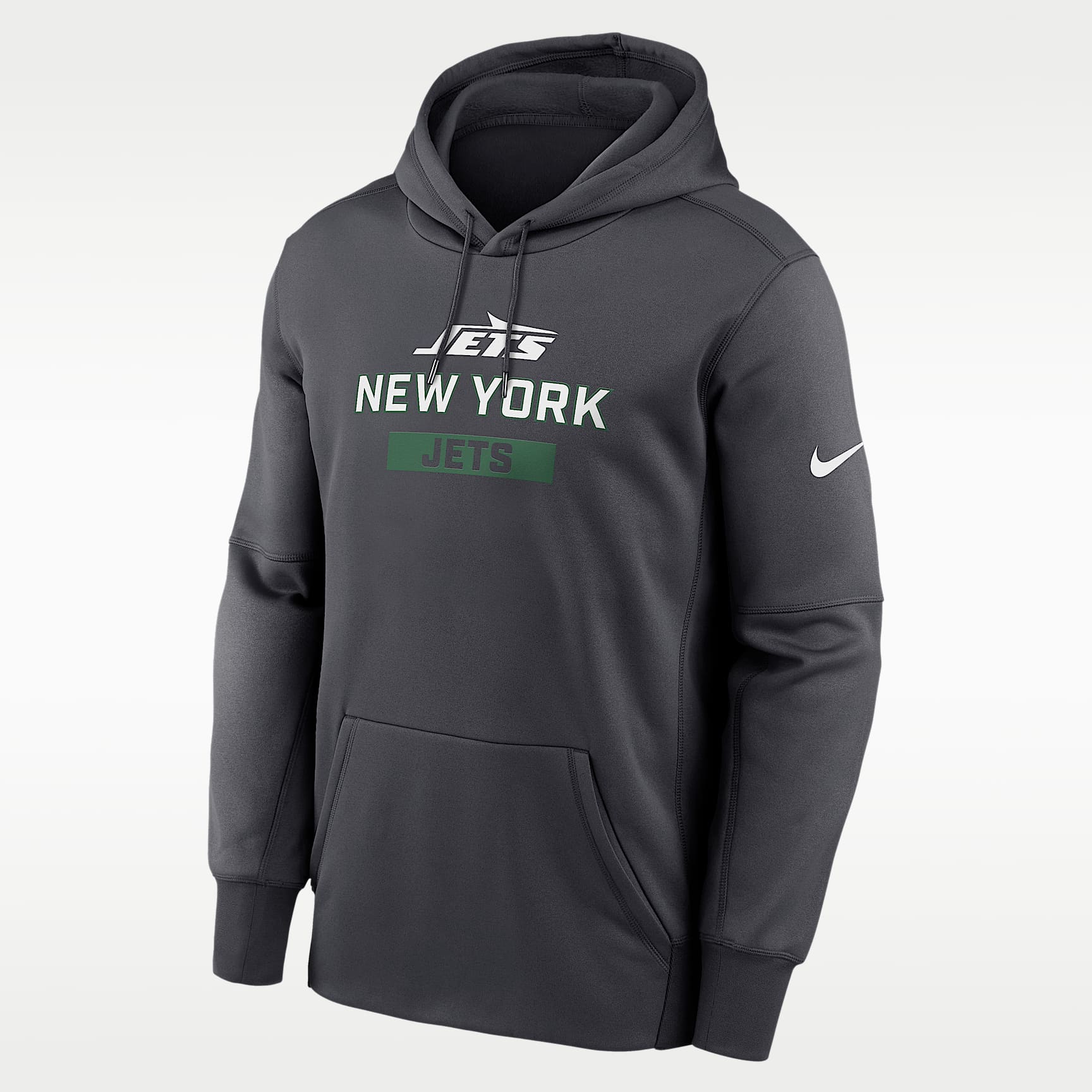 New York Jets Toss Sweep Men’s Nike Therma NFL Pullover Hoodie