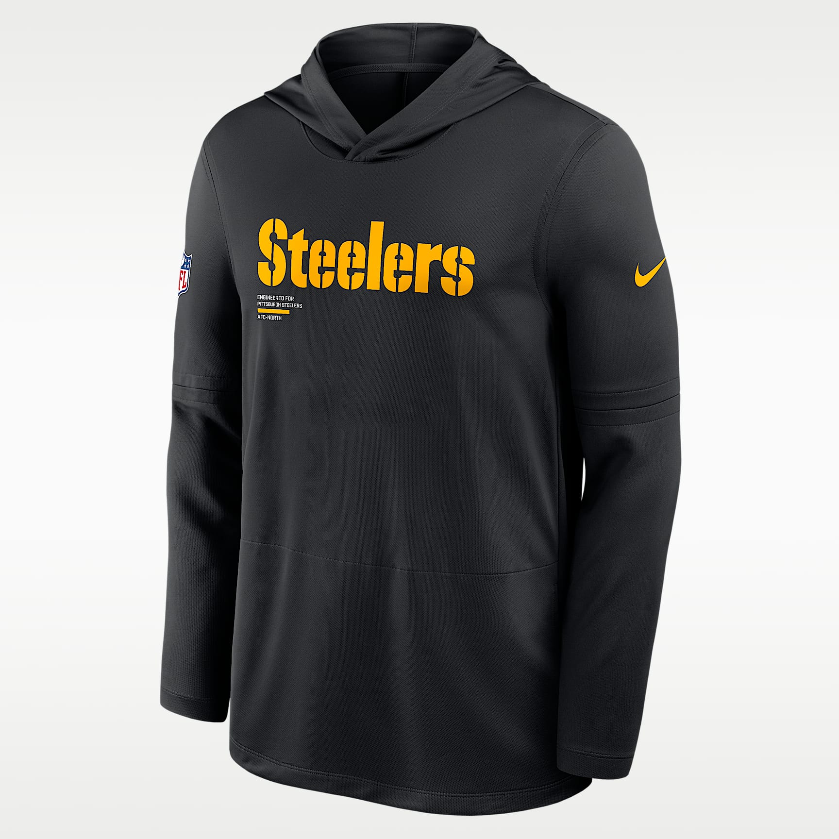 Pittsburgh Steelers Pure Fury Sideline Men's Nike Dri-FIT NFL Long-Sleeve Hooded Top