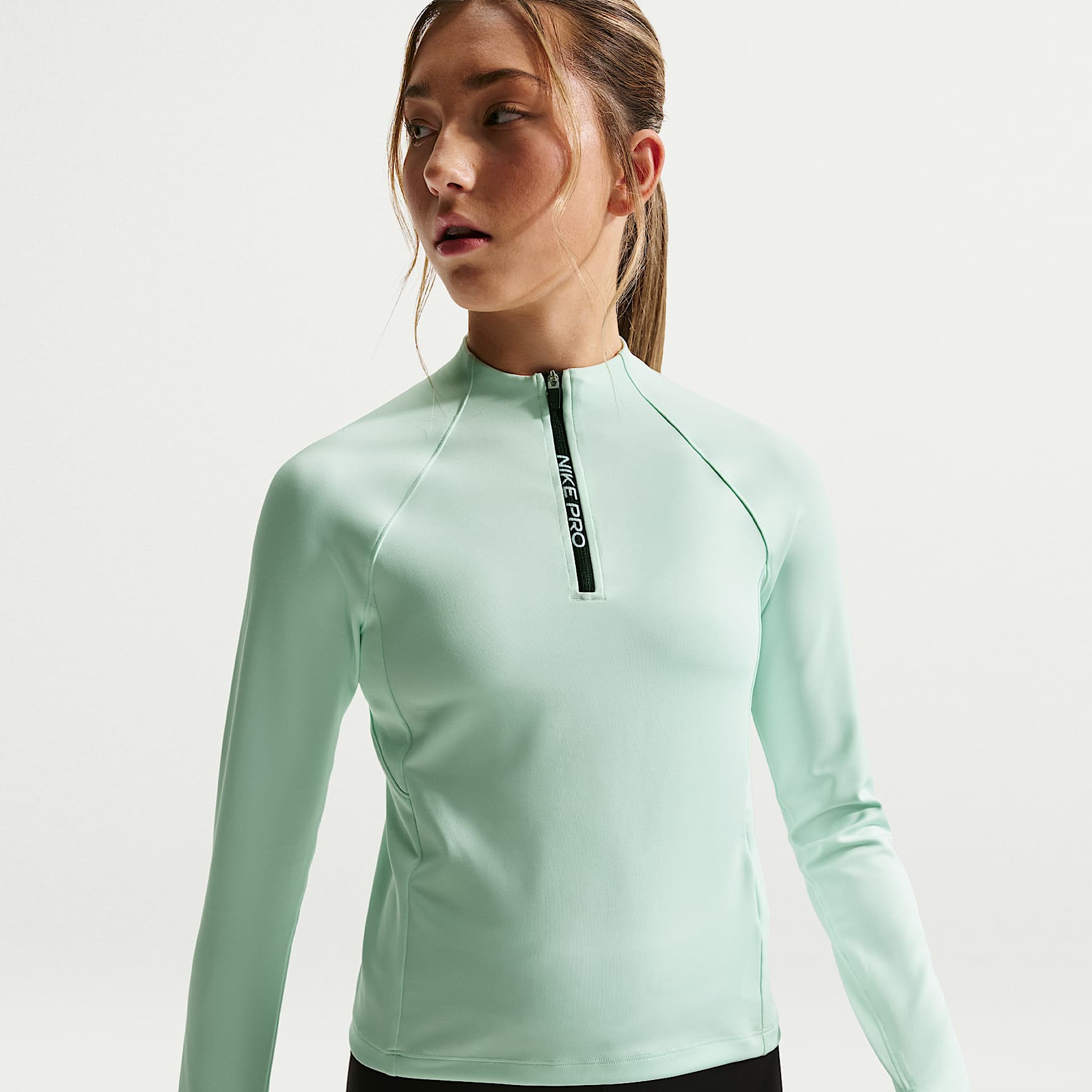 Nike Pro Dri-FIT top met halflange ritssluiting voor meisjes