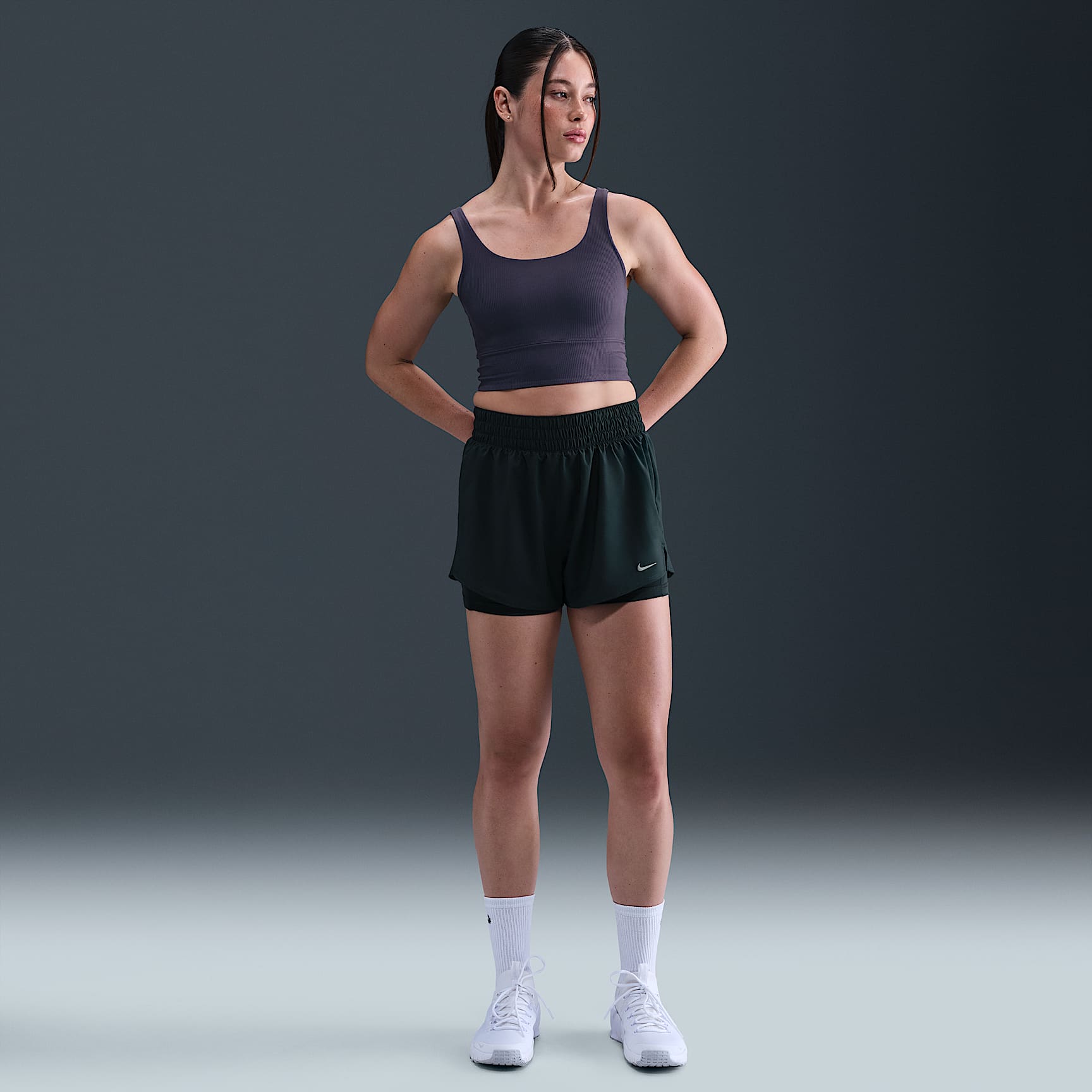 Nike One Women's Dri-FIT High-Waisted 3" 2-in-1 Shorts