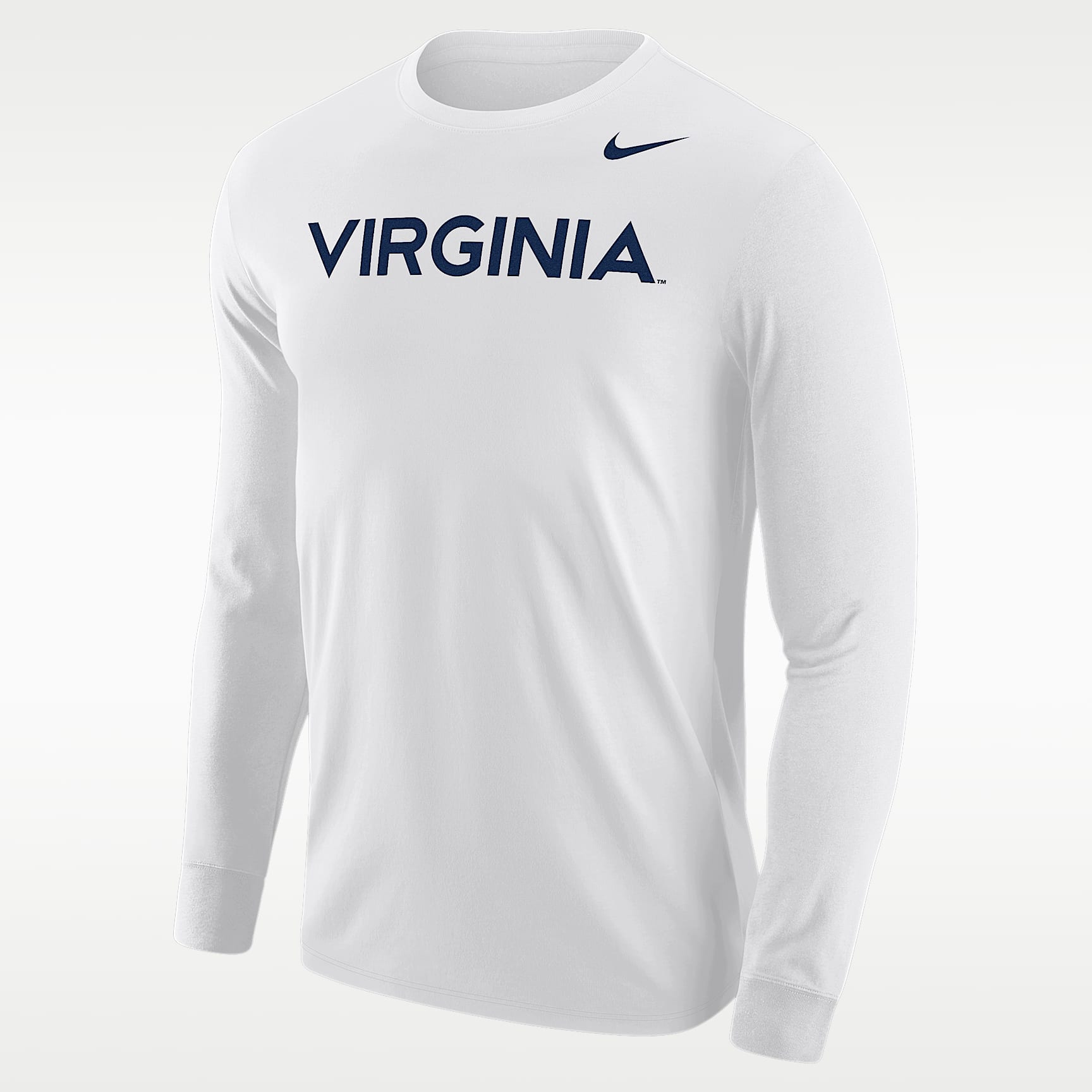 Playera de futbol Nike de manga larga para hombre de Virginia Cavaliers
