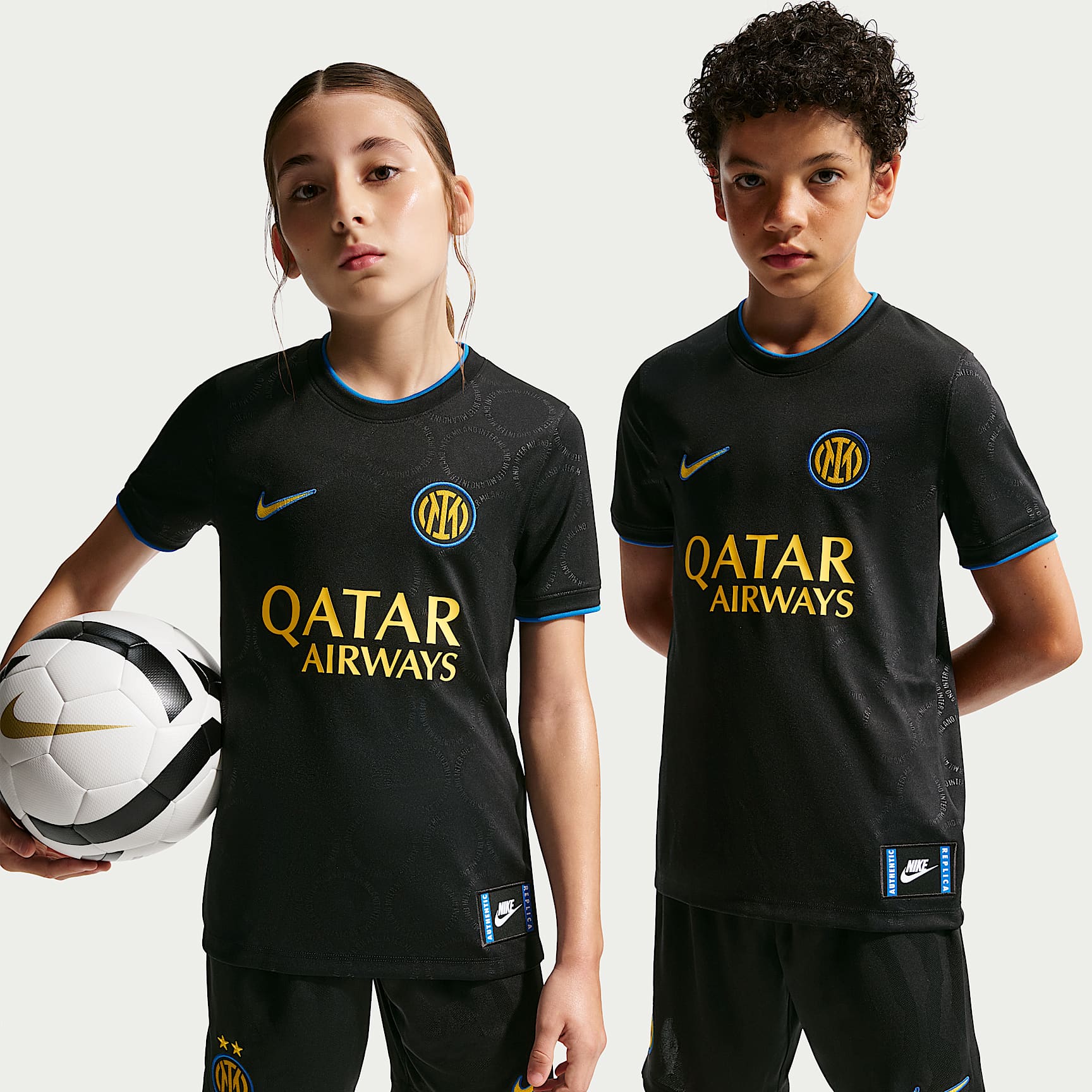 Tercera equipació Inter de Milà Part superior de futbol per a abans del partit Nike Dri-FIT - Nen/a
