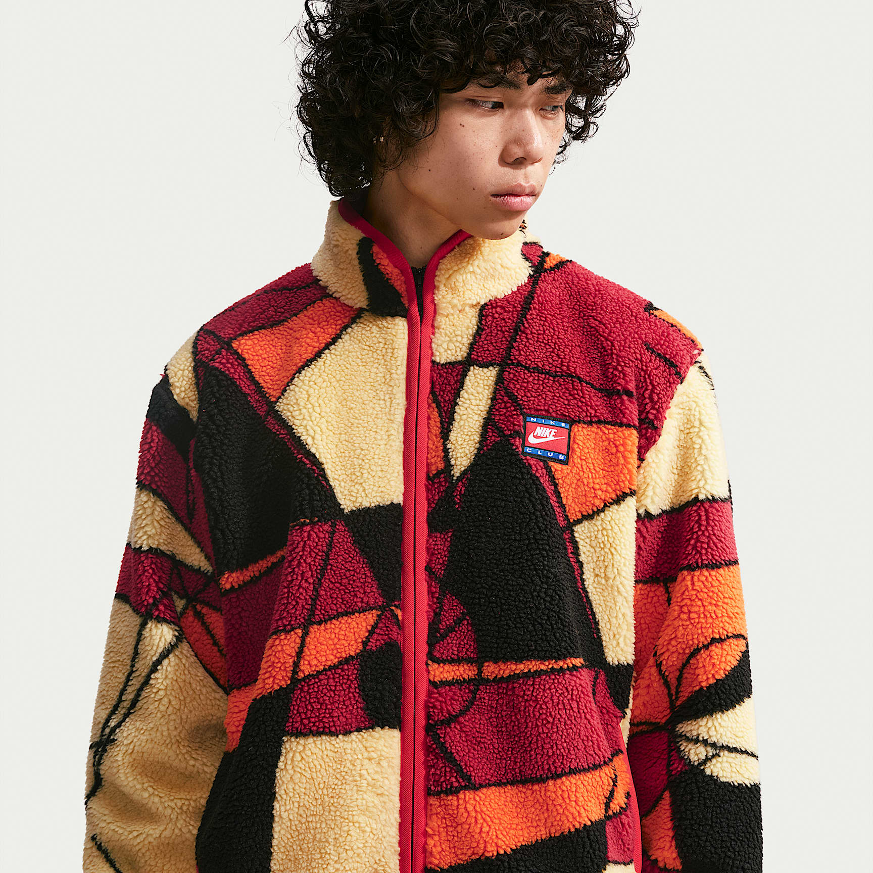 Veste d'hiver à zip en Fleece Nike Club pour homme