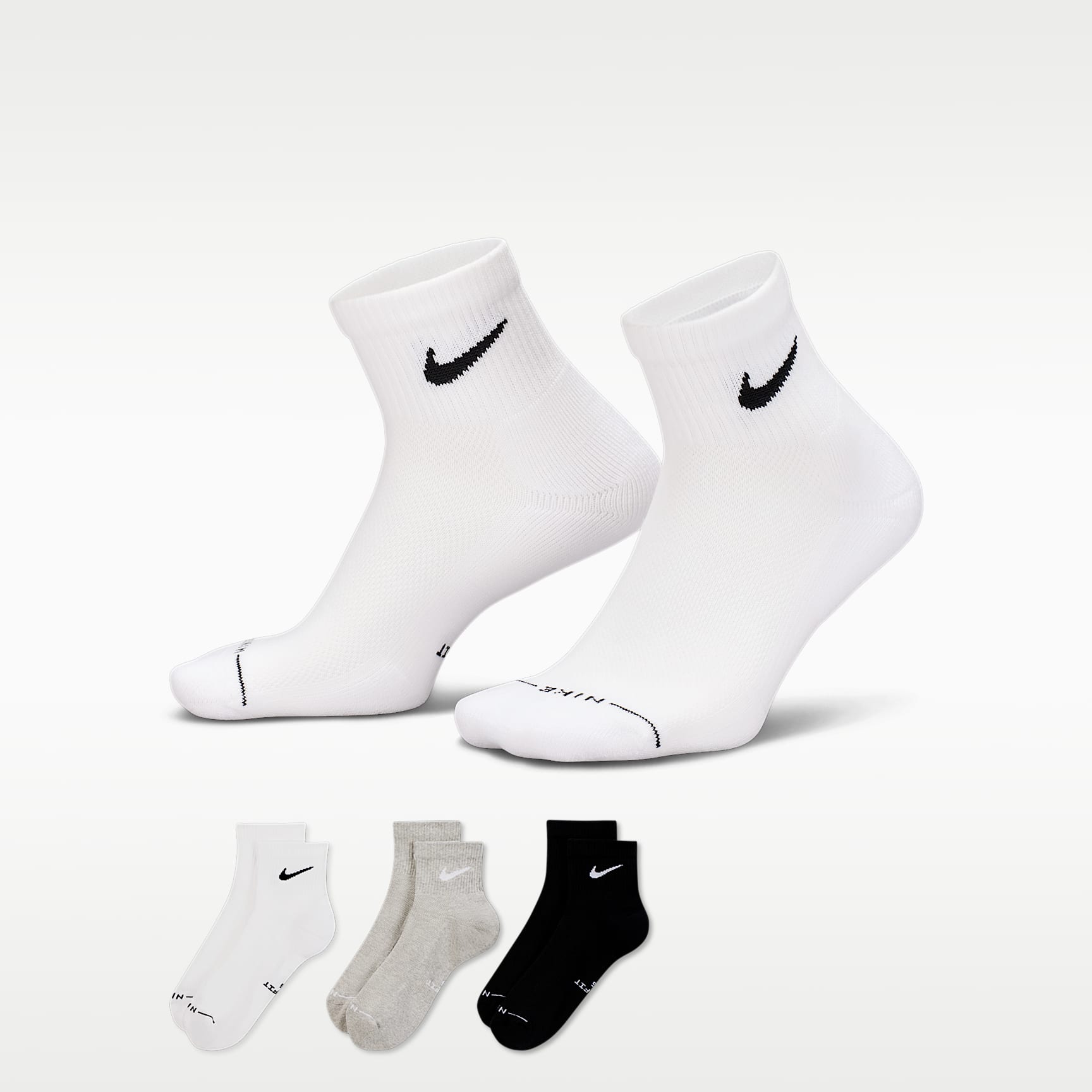 Nike Everyday Elevated Ankle Socks (3 Pairs)