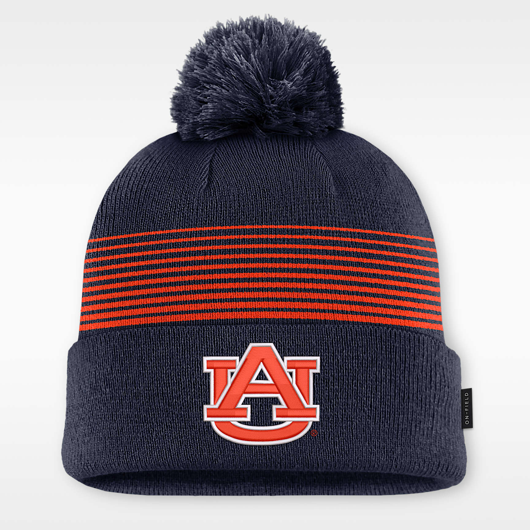 Auburn Sideline Peak Men's Nike College Cuffed Pom Beanie