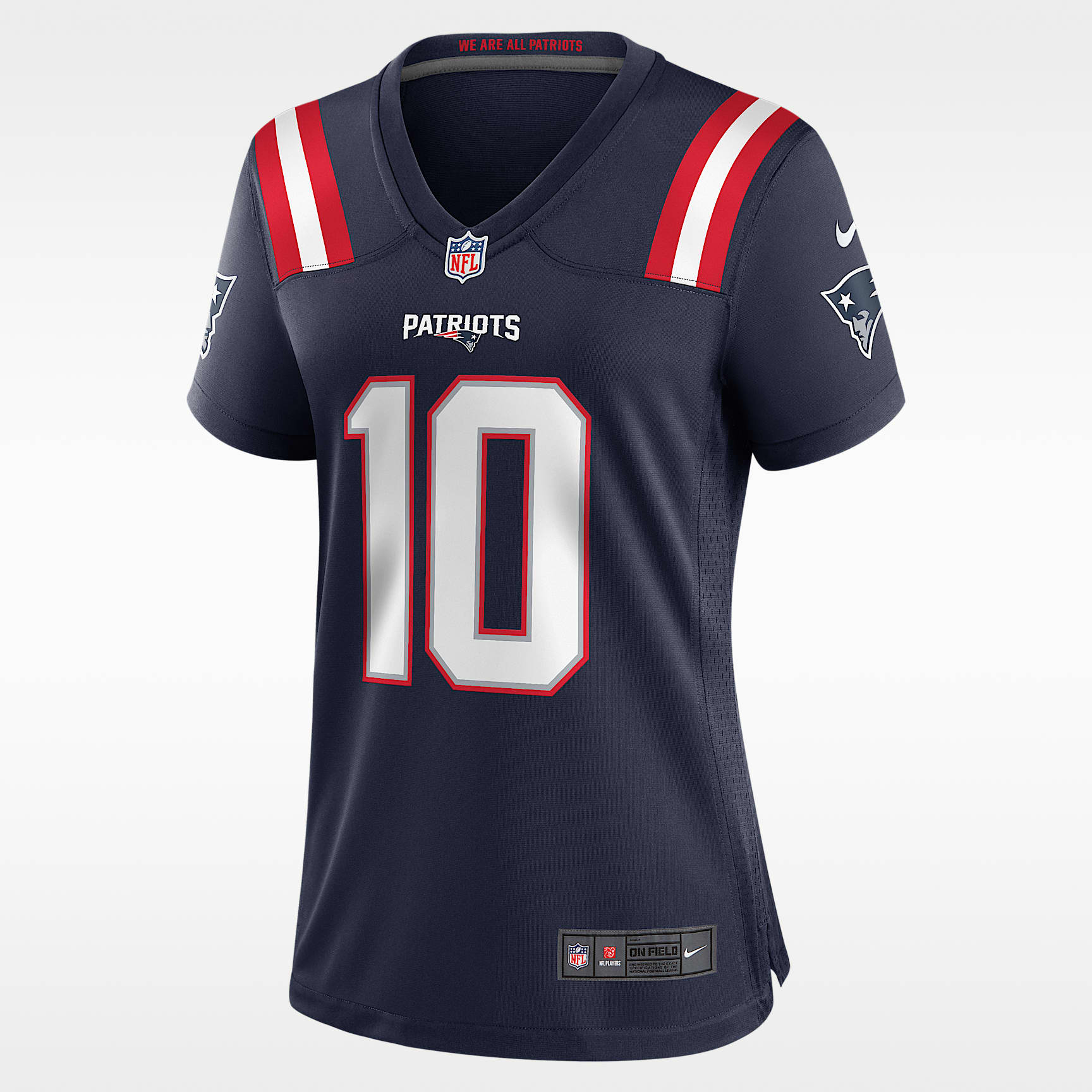 Jersey Nike de la NFL Game para mujer Drake Maye New England Patriots