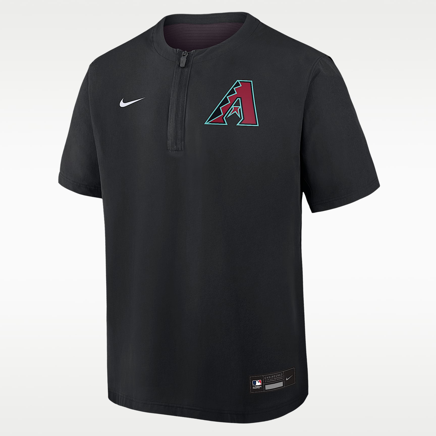 Arizona Diamondbacks Authentic Collection Men's Nike Dri-FIT MLB 1/4-Zip Short-Sleeve Windshirt