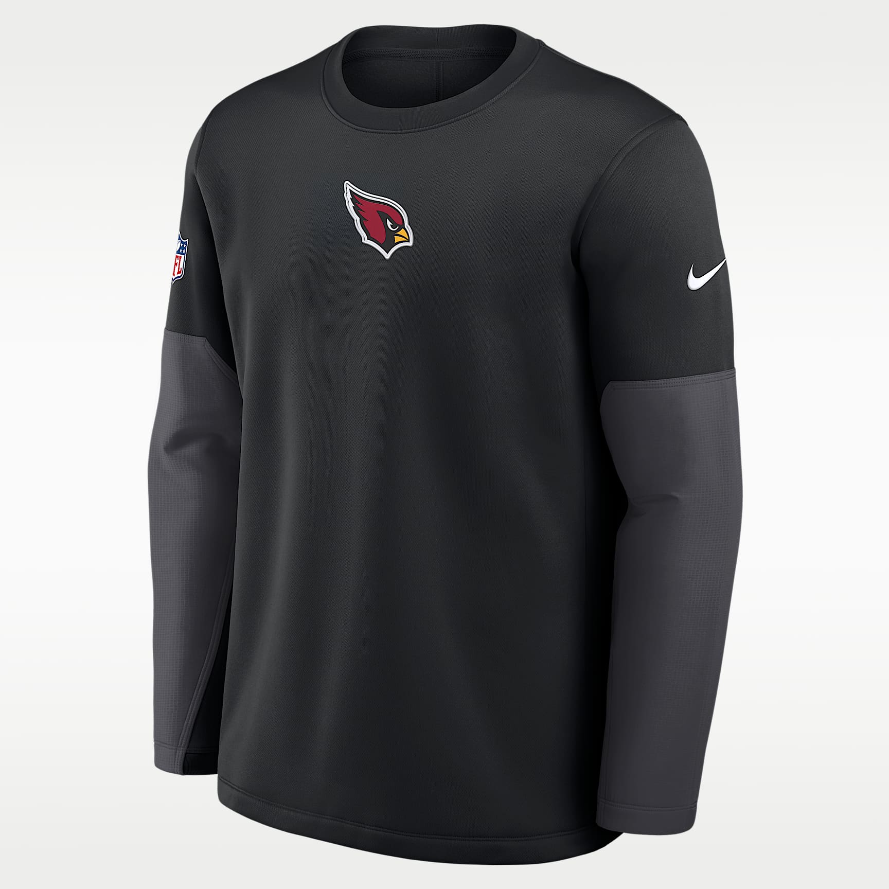 Playera de manga larga Nike Therma-FIT de la NFL para hombre Arizona Cardinals Scripted To Win Sideline Coach