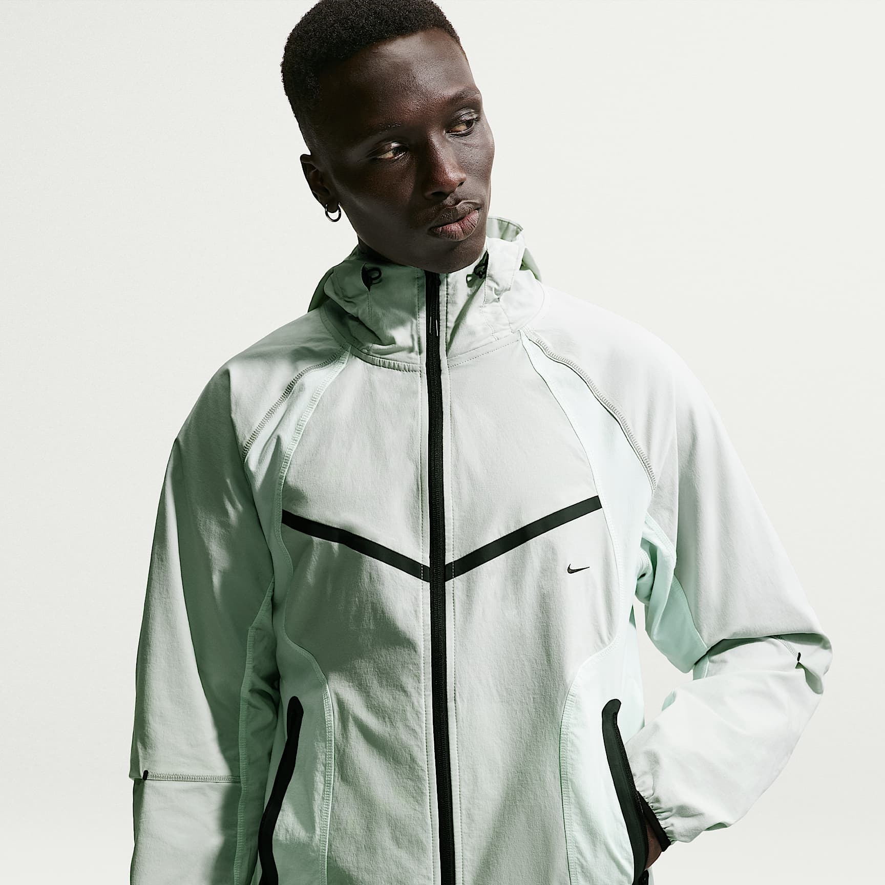 Nike Tech Men's Dri-FIT Woven Full-Zip Color-Block Windrunner Jacket