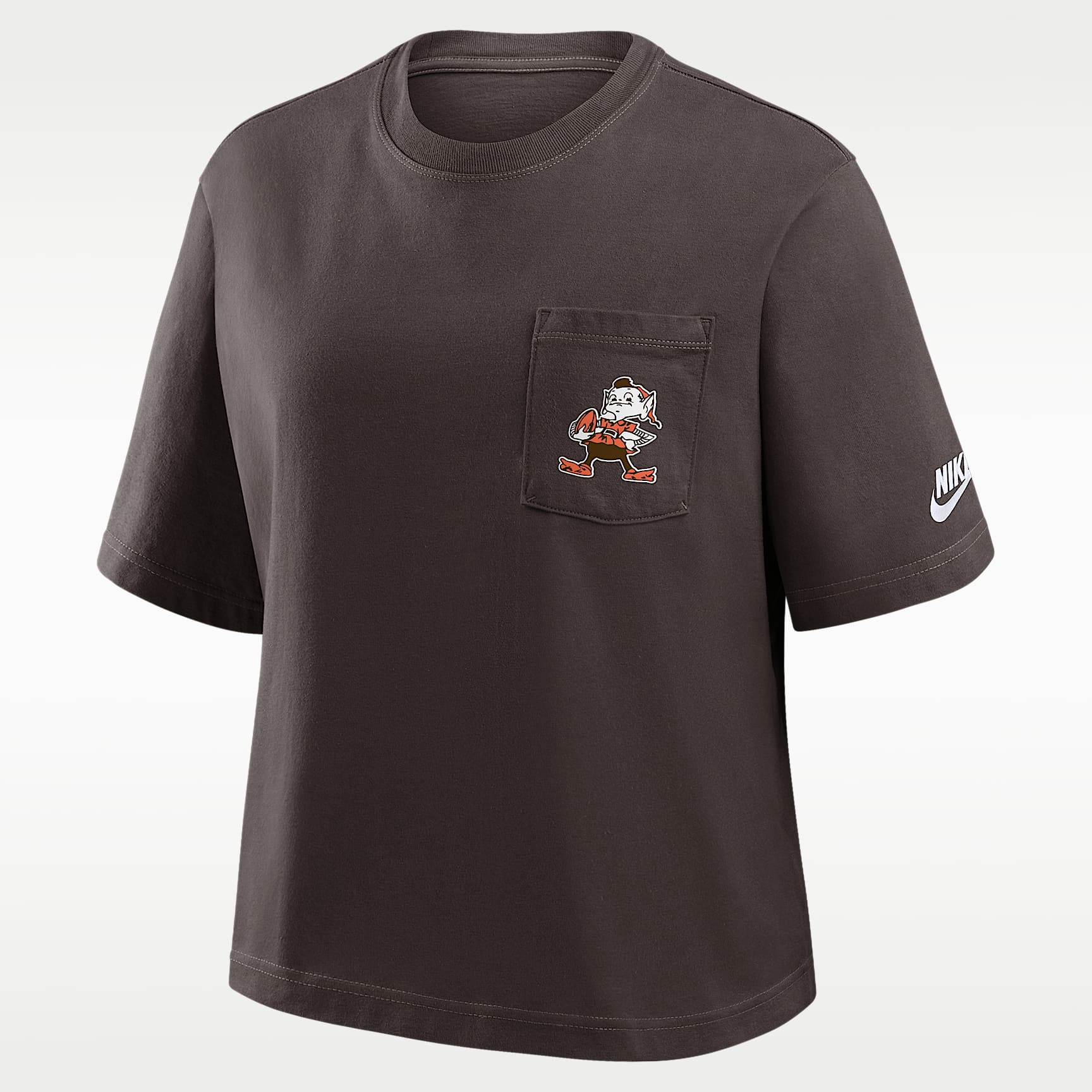 Cleveland Browns Rewind Pocket Boxy Women's Nike NFL T-Shirt