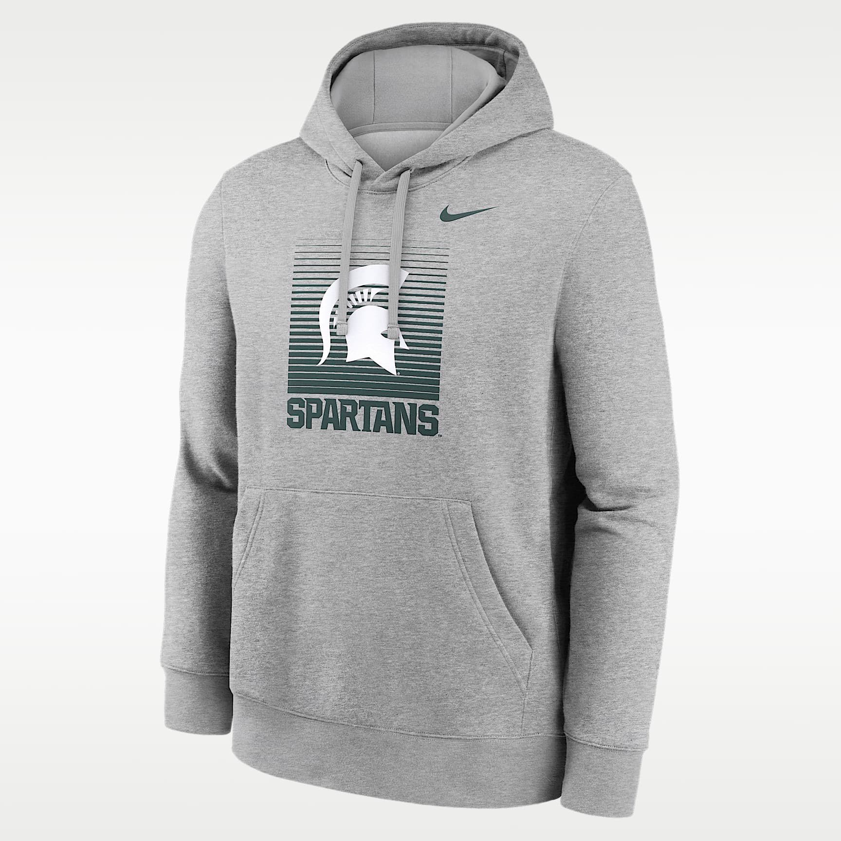 Sudadera con gorro sin cierre universitaria Nike para hombre Michigan State Primetime