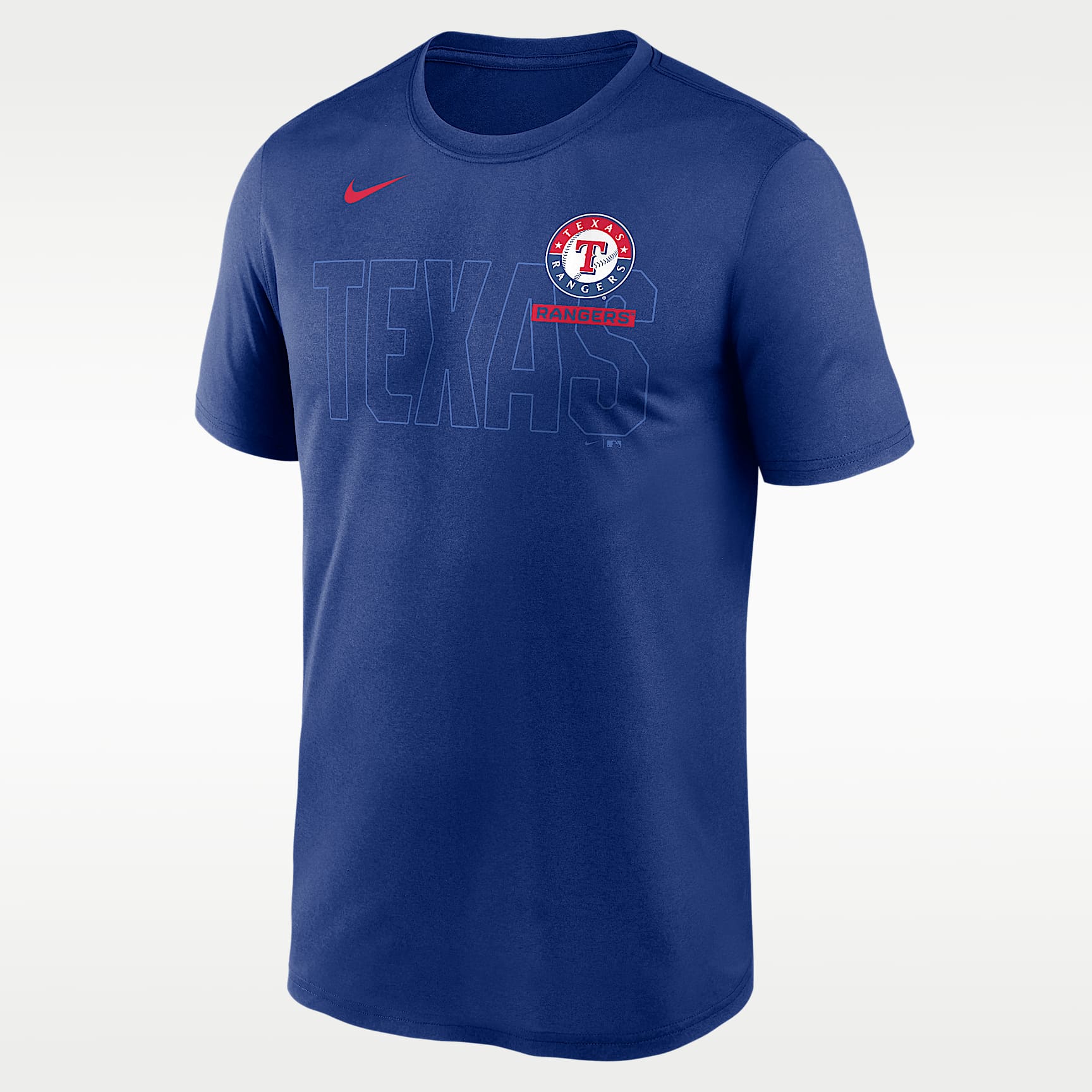 Playera Nike Dri-FIT de la MLB para hombre Texas Rangers Knockout Team Legend