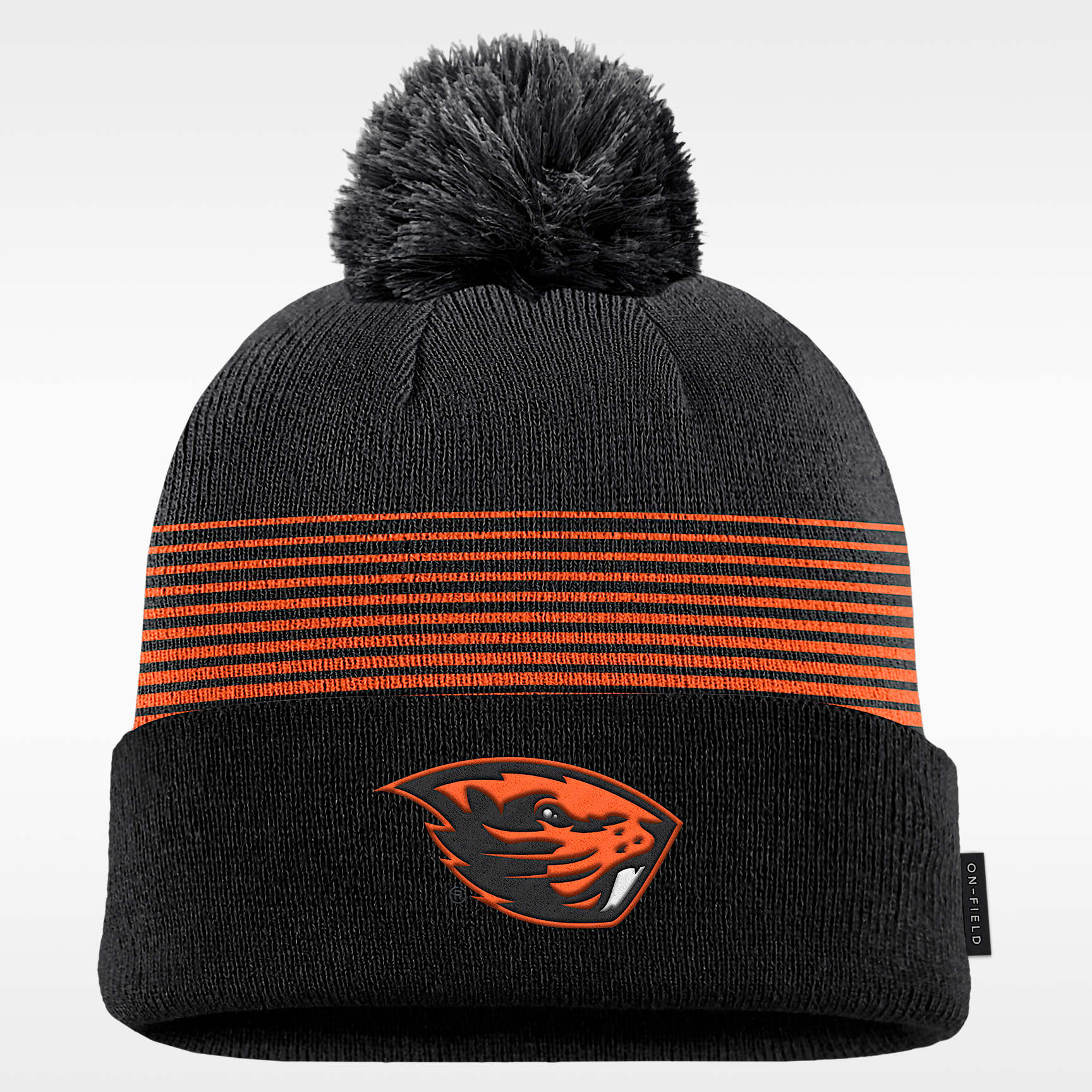 Gorro con dobladillo y pompón universitario Nike para hombre Oregon State Sideline Peak