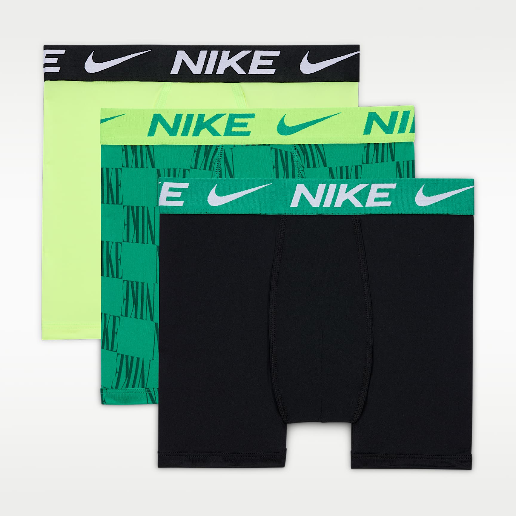 Ropa interior estampada para niños talla grande (paquete de 3) Nike Dri-FIT Essentials