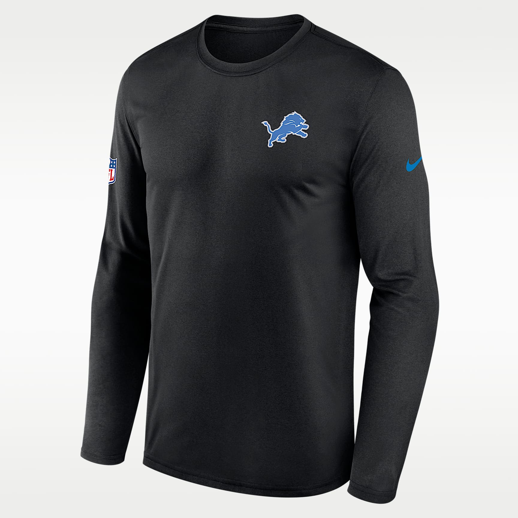 Detroit Lions Legend Small Logo Men's Nike Dri-FIT NFL Long-Sleeve T-Shirt