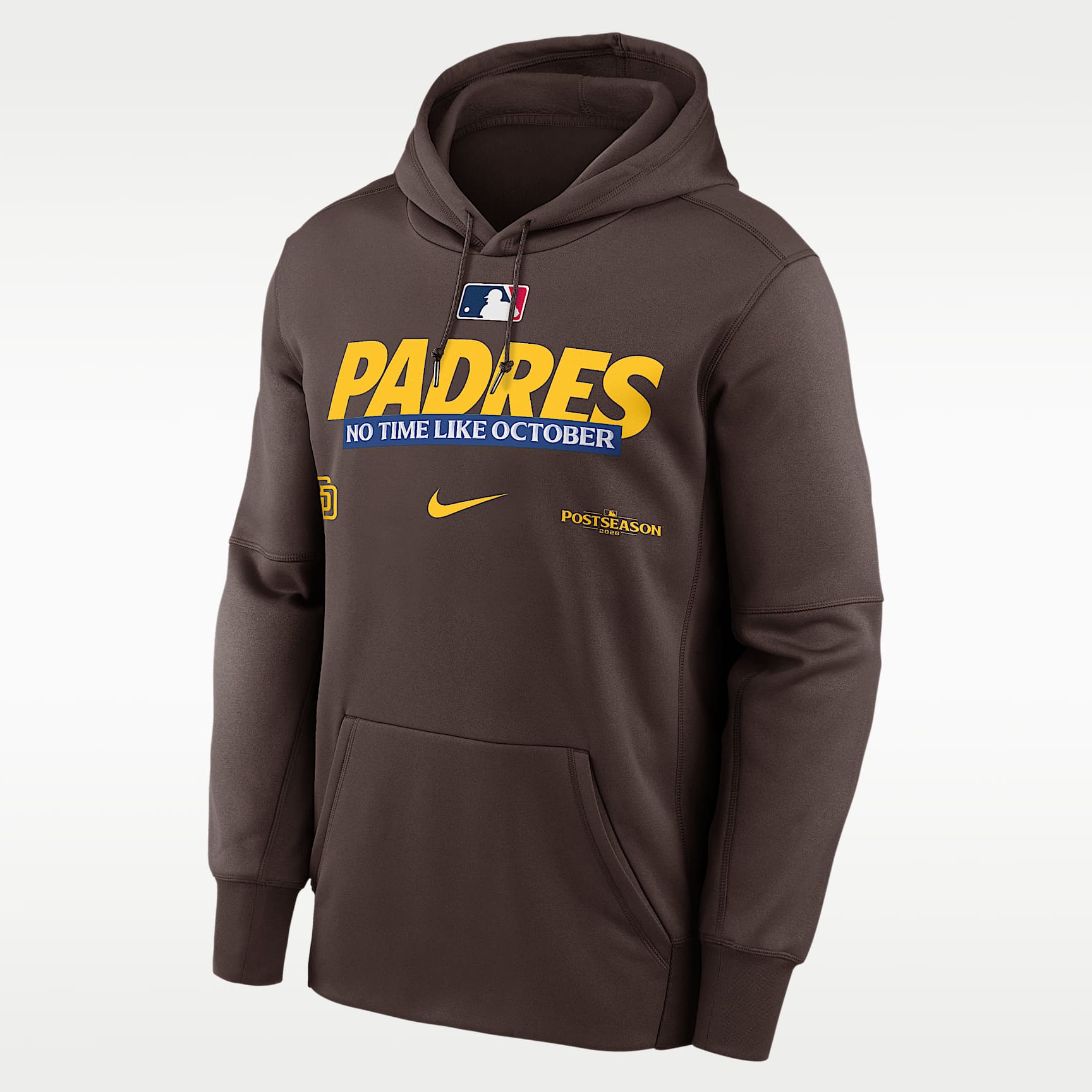 San Diego Padres 2026 Postseason Authentic Collection Men's Nike Therma-FIT MLB Pullover Hoodie