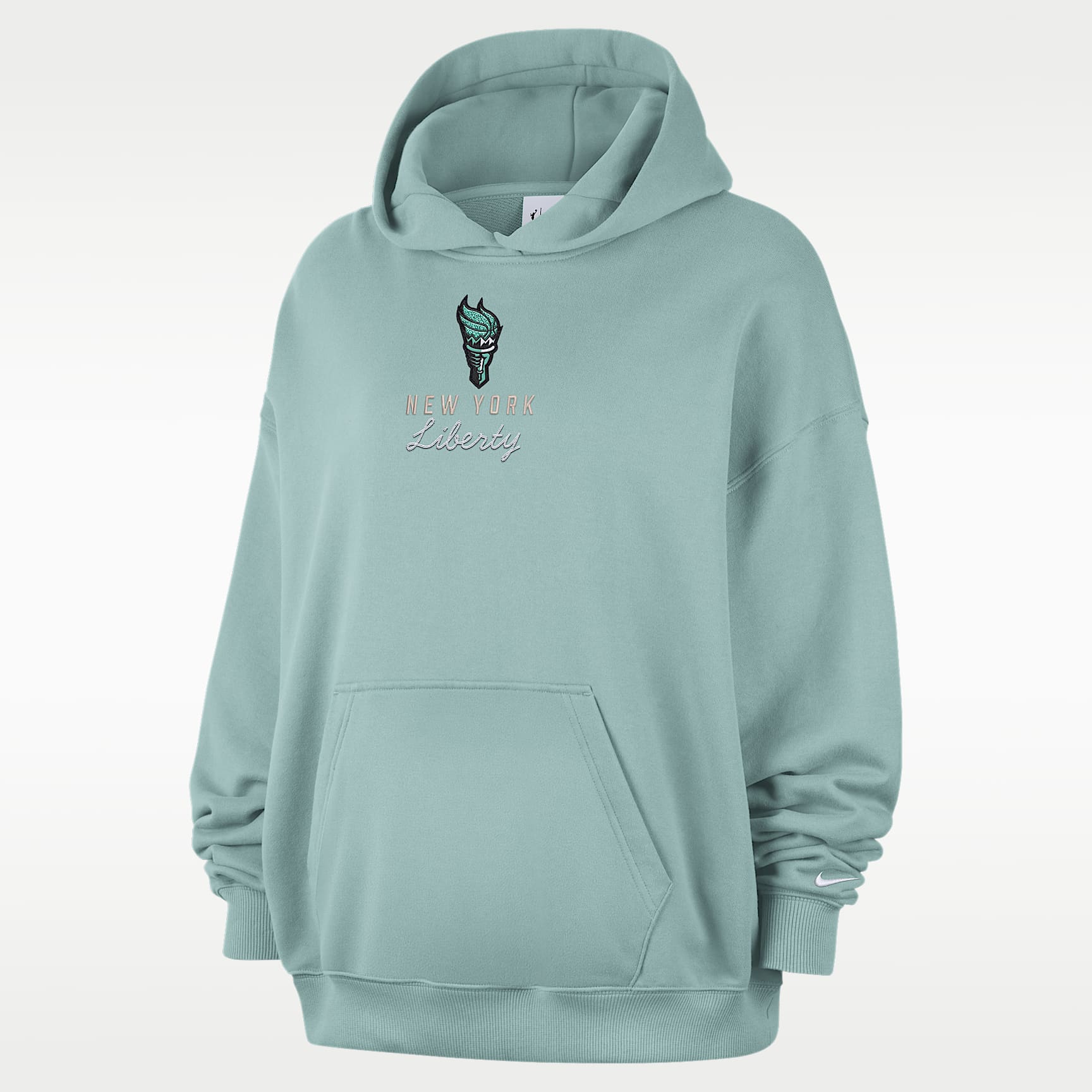 Sudadera con gorro sin cierre Nike de French Terry oversized para mujer New York Liberty