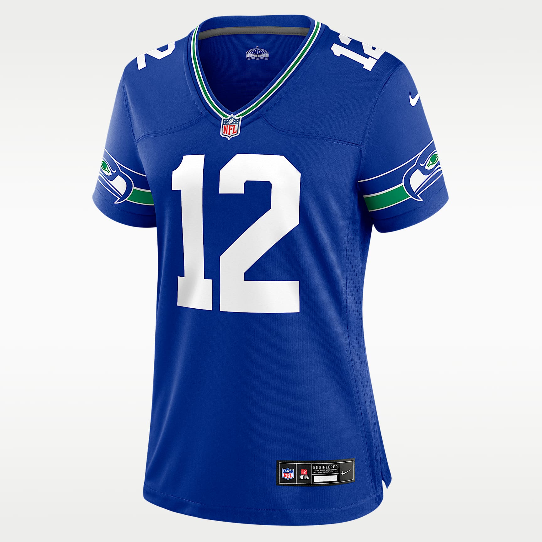 Jersey de fútbol americano Nike de la NFL Game para mujer 12th Fan Seattle Seahawks
