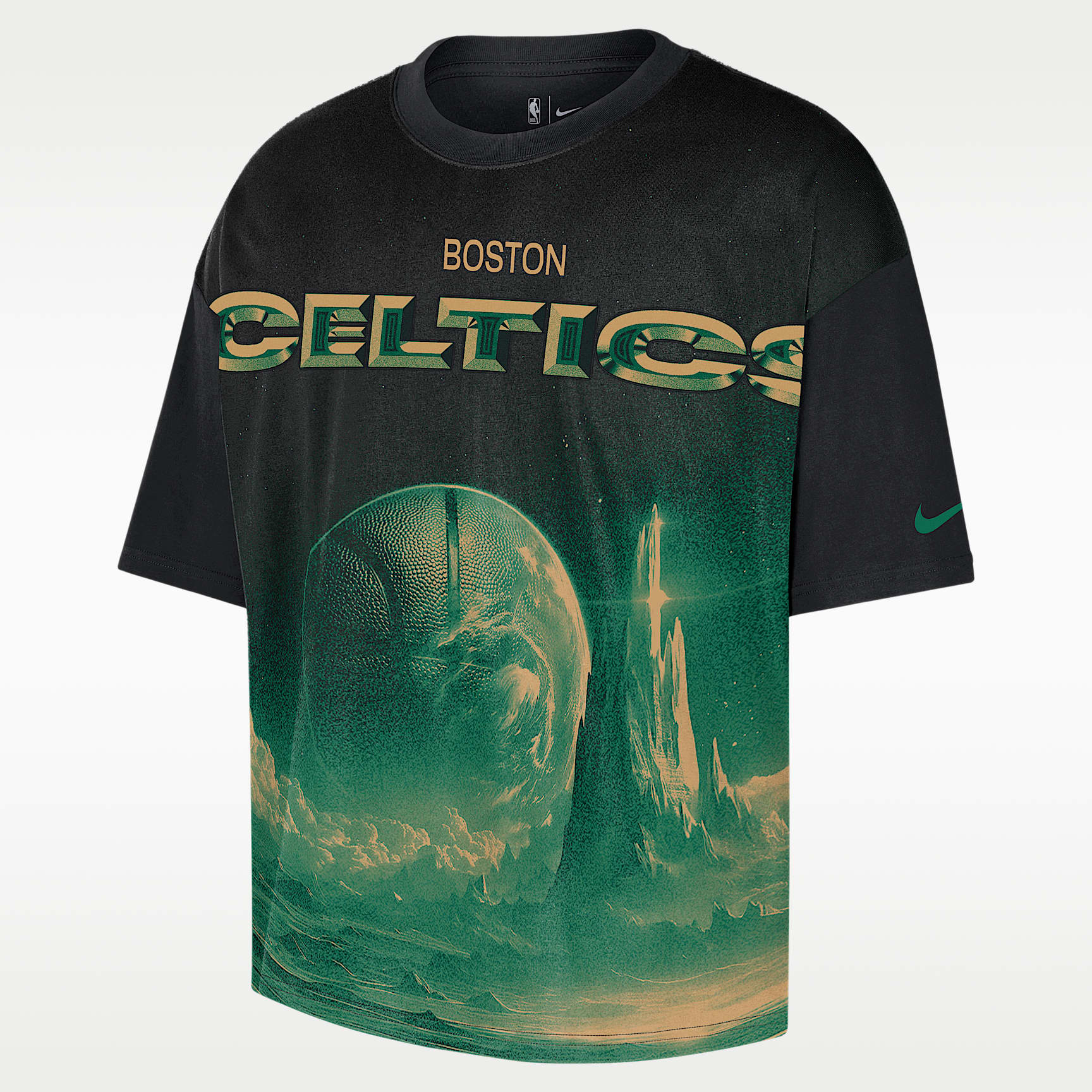 Boston Celtics Courtside Nike NBA T-Shirt mit lockerer Passform (Herren)