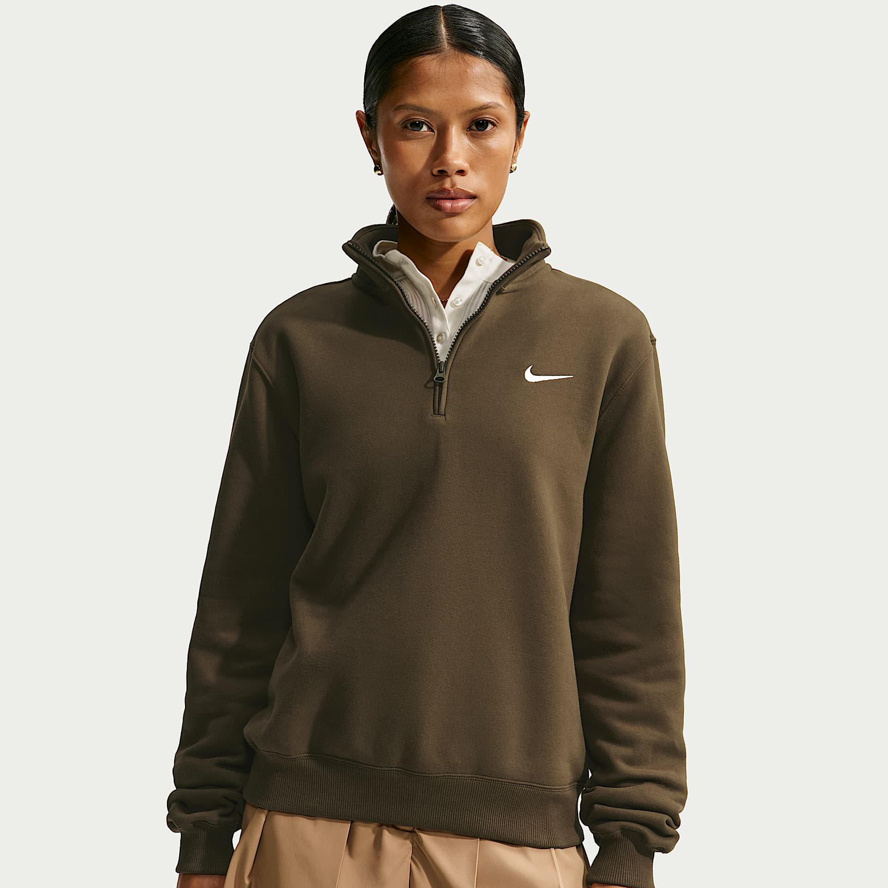 Nike Studio Fleece Medium Weight Women's 1/4-Zip Top
