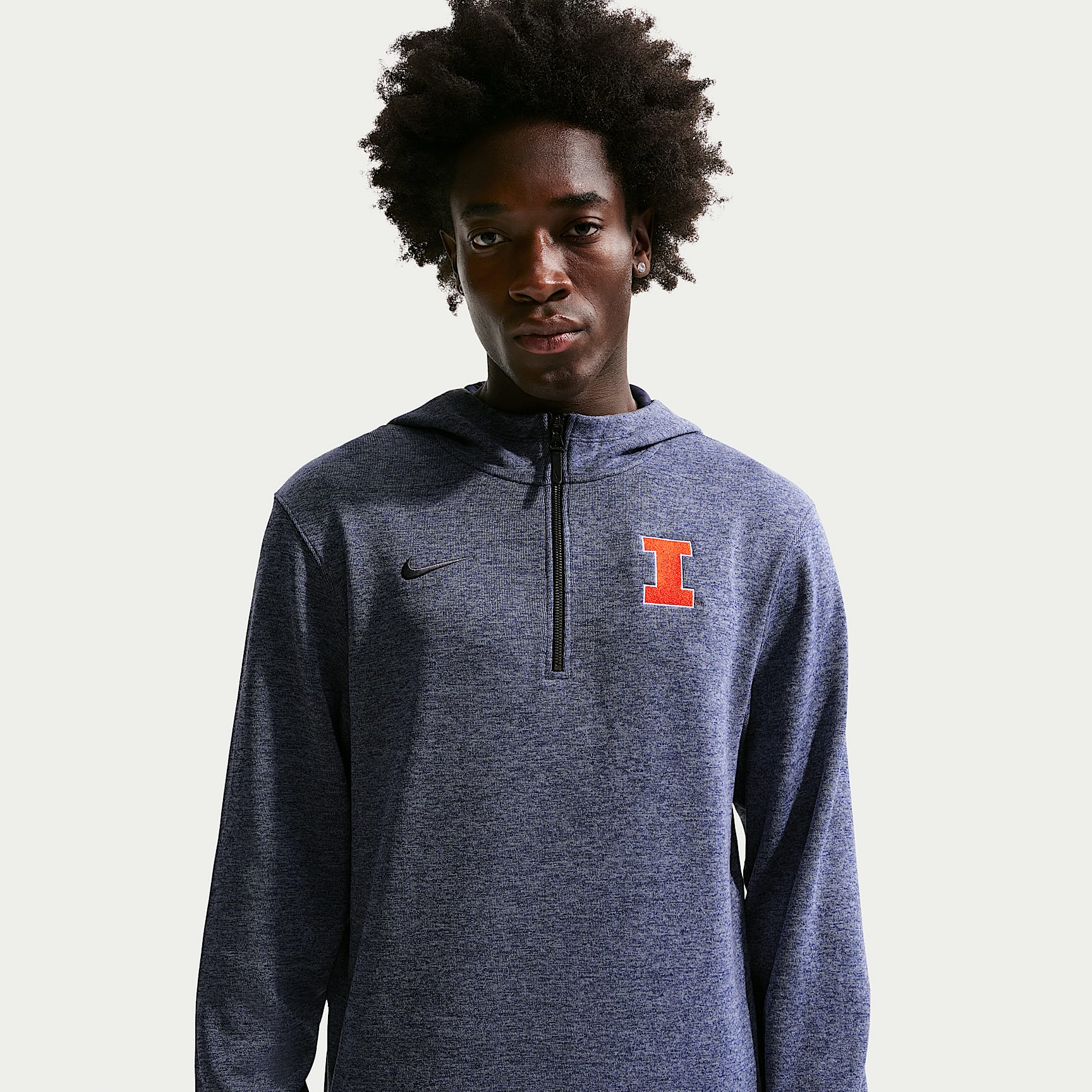 Illinois Fighting Illini Nike NCAA Men's Basketball Coaches' Pullover Hoodie