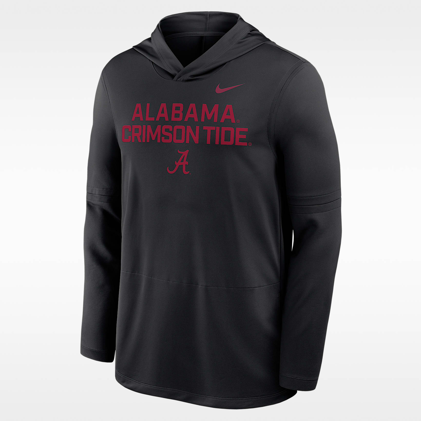 Playera de manga larga universitaria Nike Dri-FIT con gorro para hombre Alabama Sideline