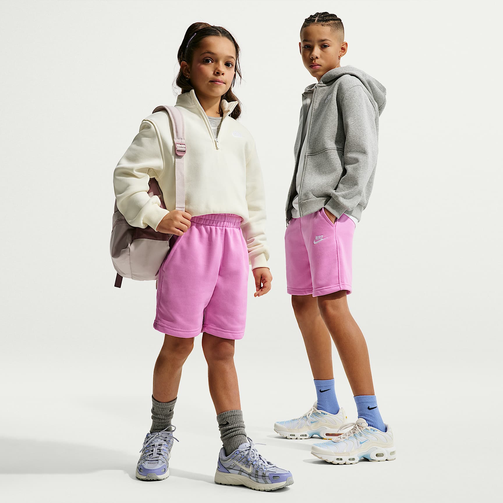 Shorts de French Terry para niños talla grande Nike Sportswear Club Fleece
