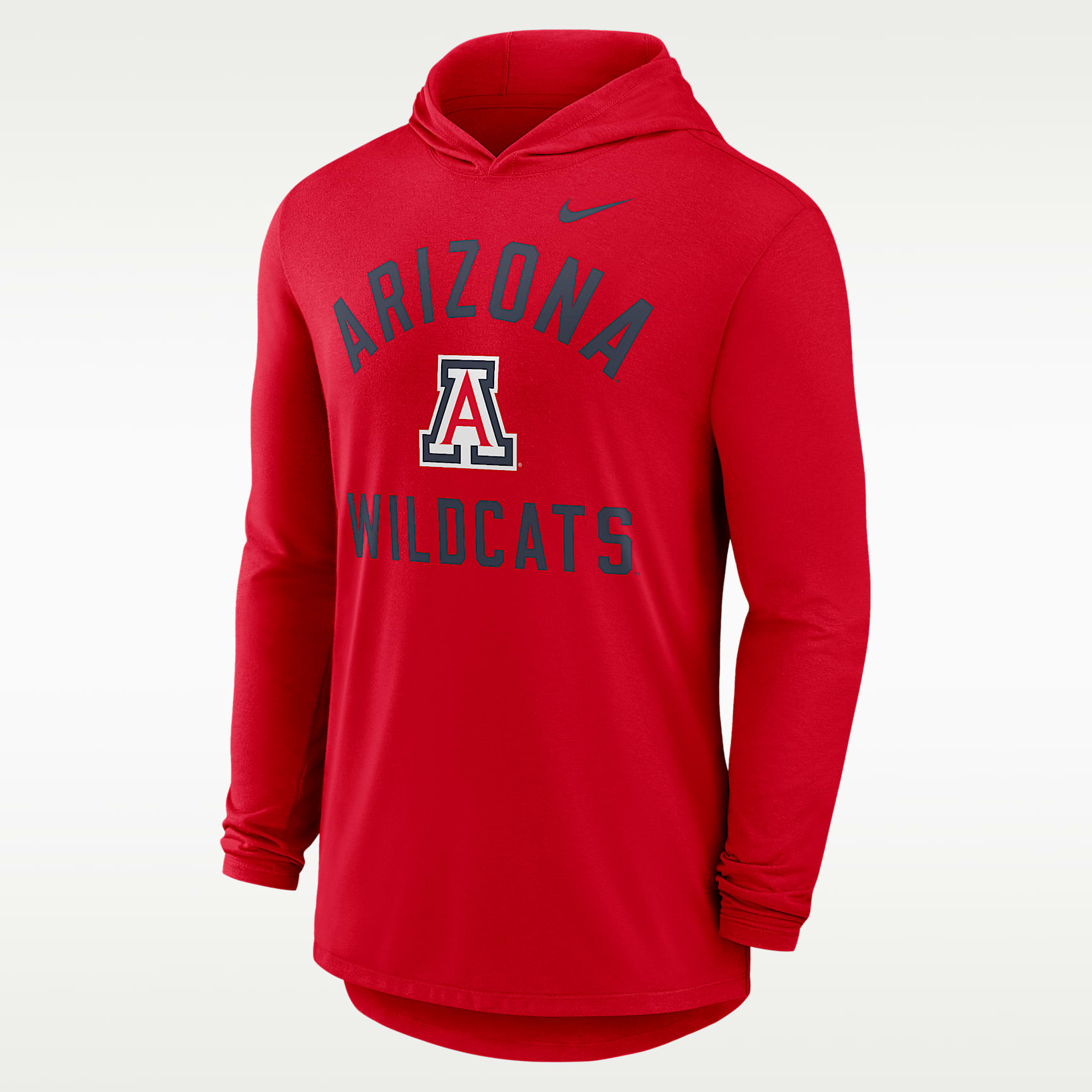 Playera de manga larga con gorro universitaria Nike Dri-FIT para hombre Arizona Campus Arch