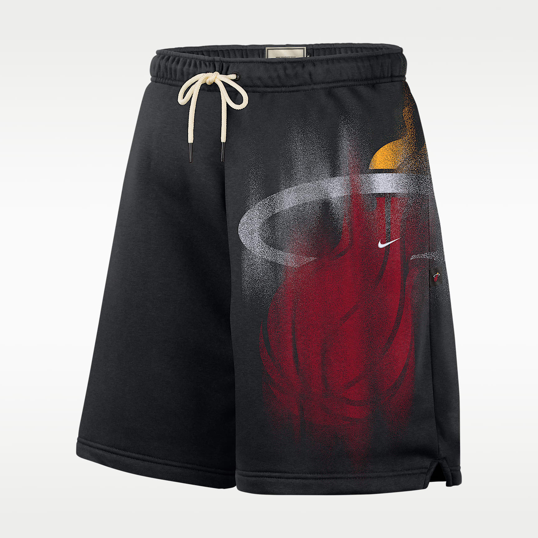 Shorts de básquetbol de tejido Fleece para hombre Miami Heat Standard Issue