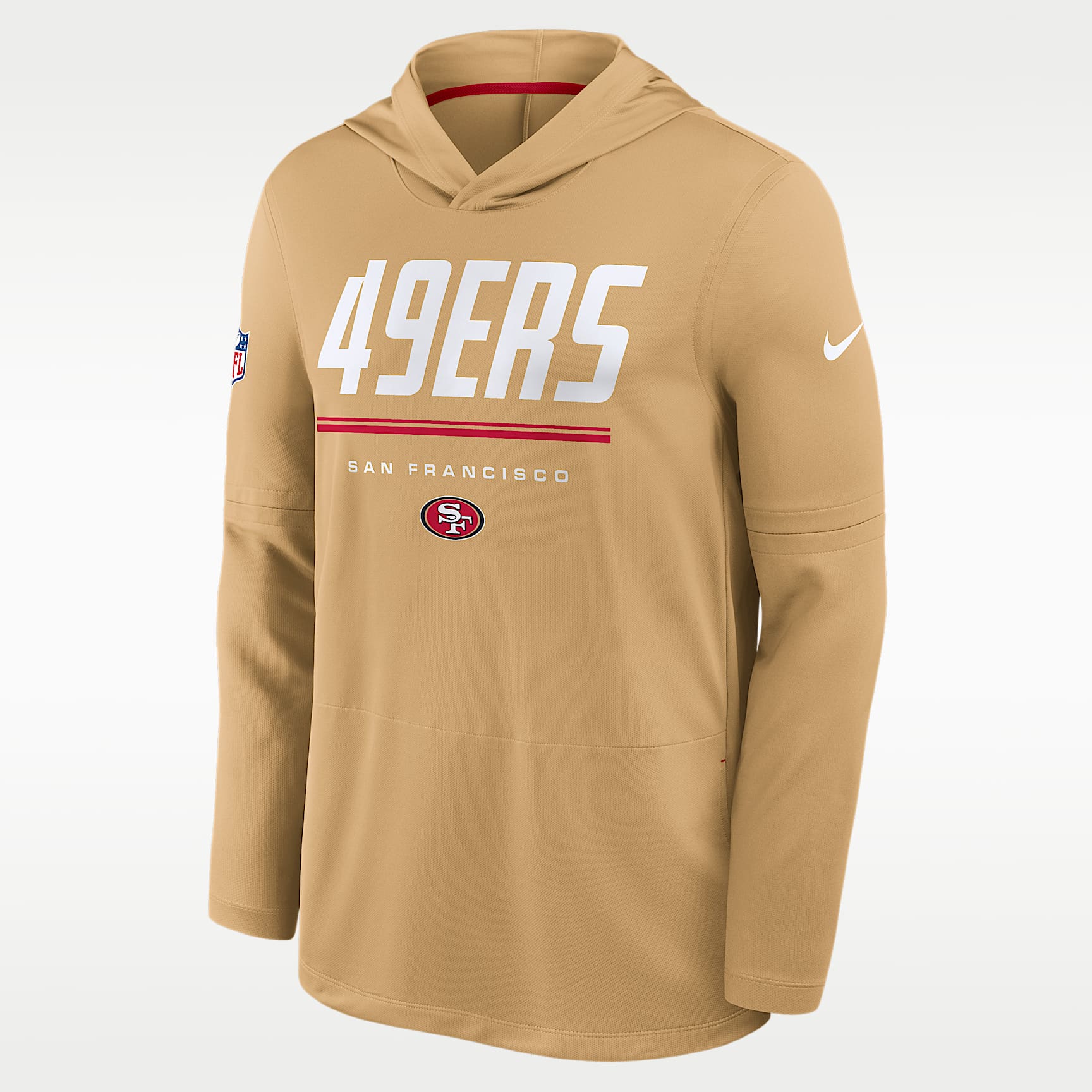 San Francisco 49ers Sideline Men's Nike Dri-FIT NFL Long-Sleeve Hooded Top
