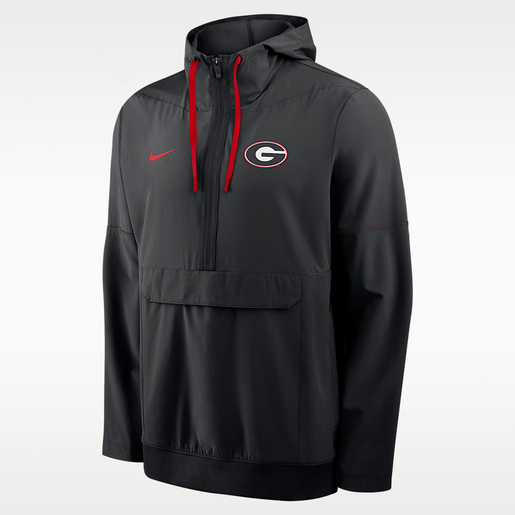 Georgia Sideline Anorak Men's Nike College 1/2-Zip Hooded Jacket