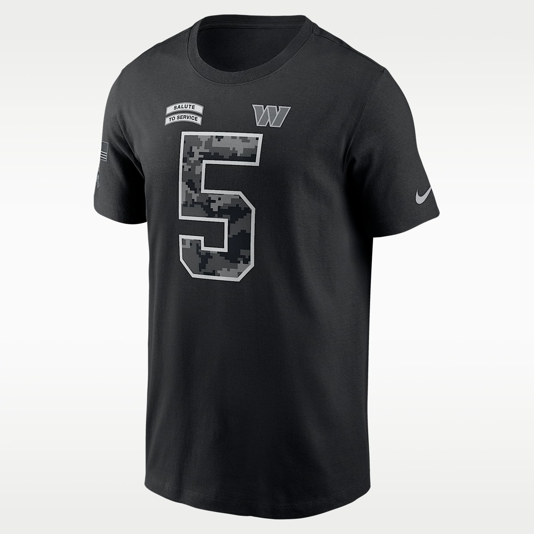 Jayden Daniels Washington Commanders Salute to Service Men's Nike NFL T-Shirt