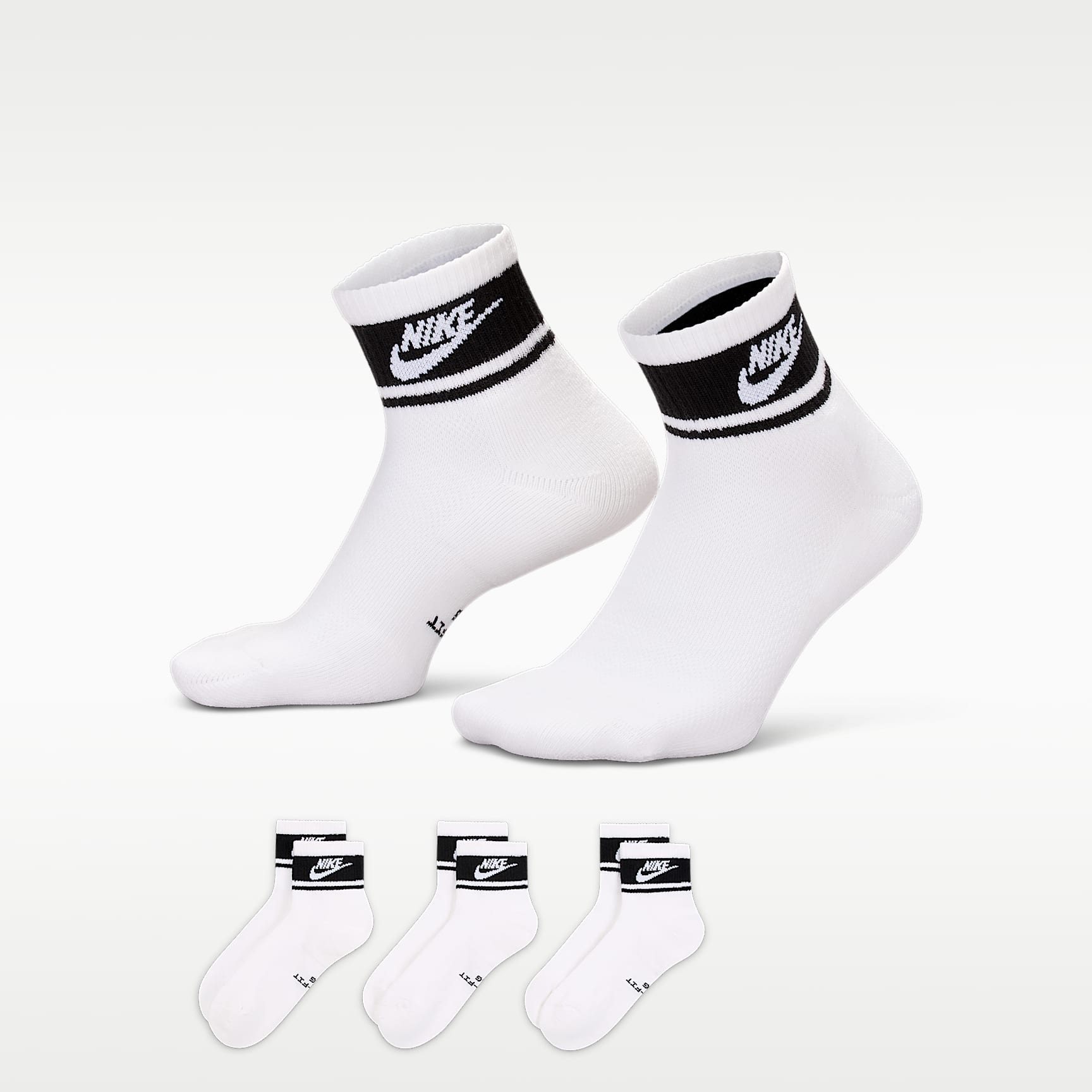 Nike Everyday Elevated Ankle Socks (3 Pairs)