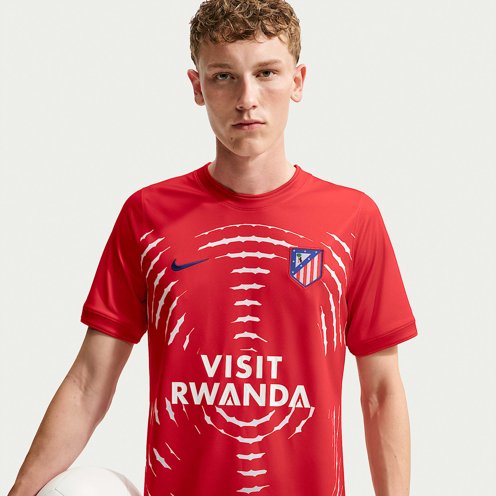 Atlético Madrid Home Nike Dri-FIT Pre-Match-Fußballoberteil (Herren)