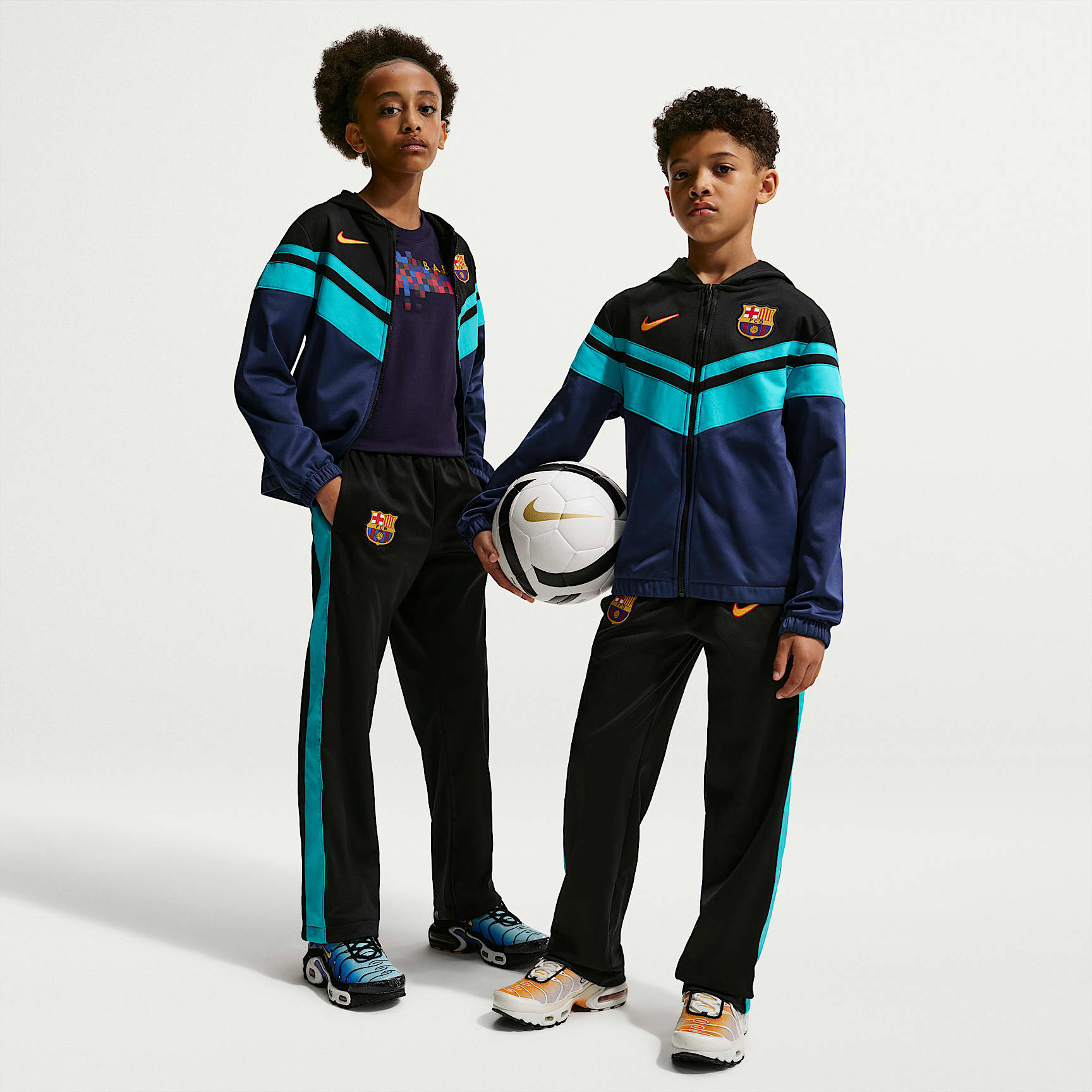 FC Barcelona Third Big Kids' Nike Dri-FIT Soccer Hooded Tracksuit