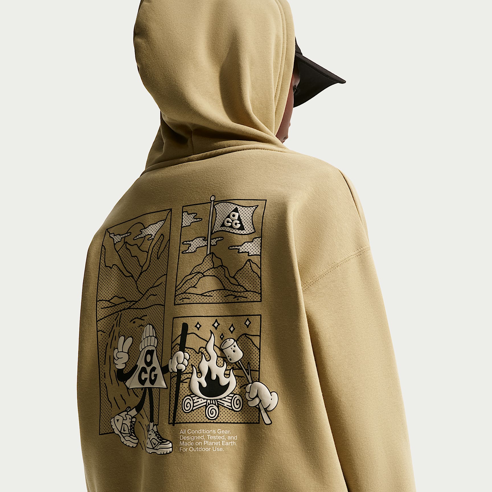 Nike ACG Chippie-hættetrøje i fleece til større børn
