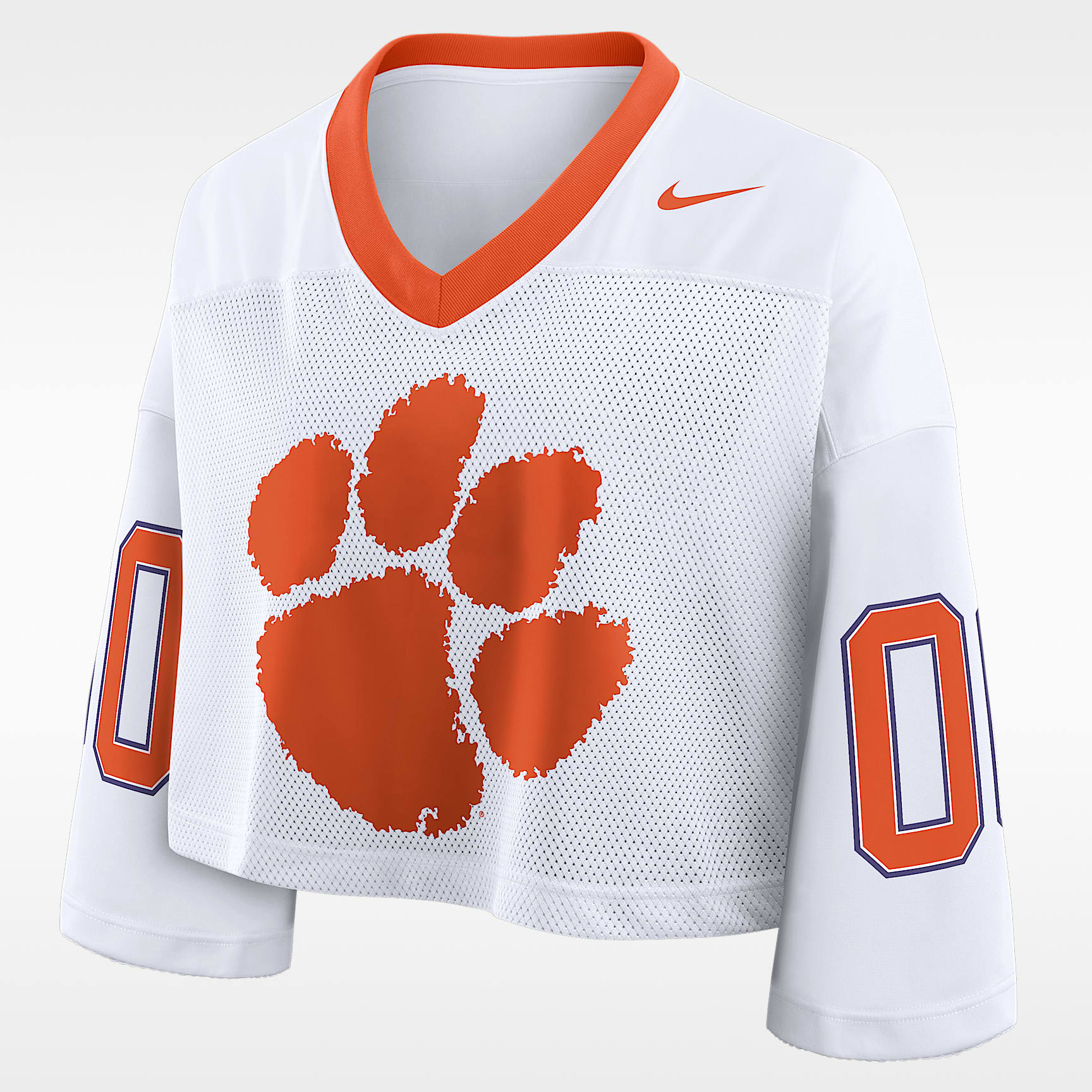Clemson Logo Women's Nike Dri-FIT College Cropped Jersey