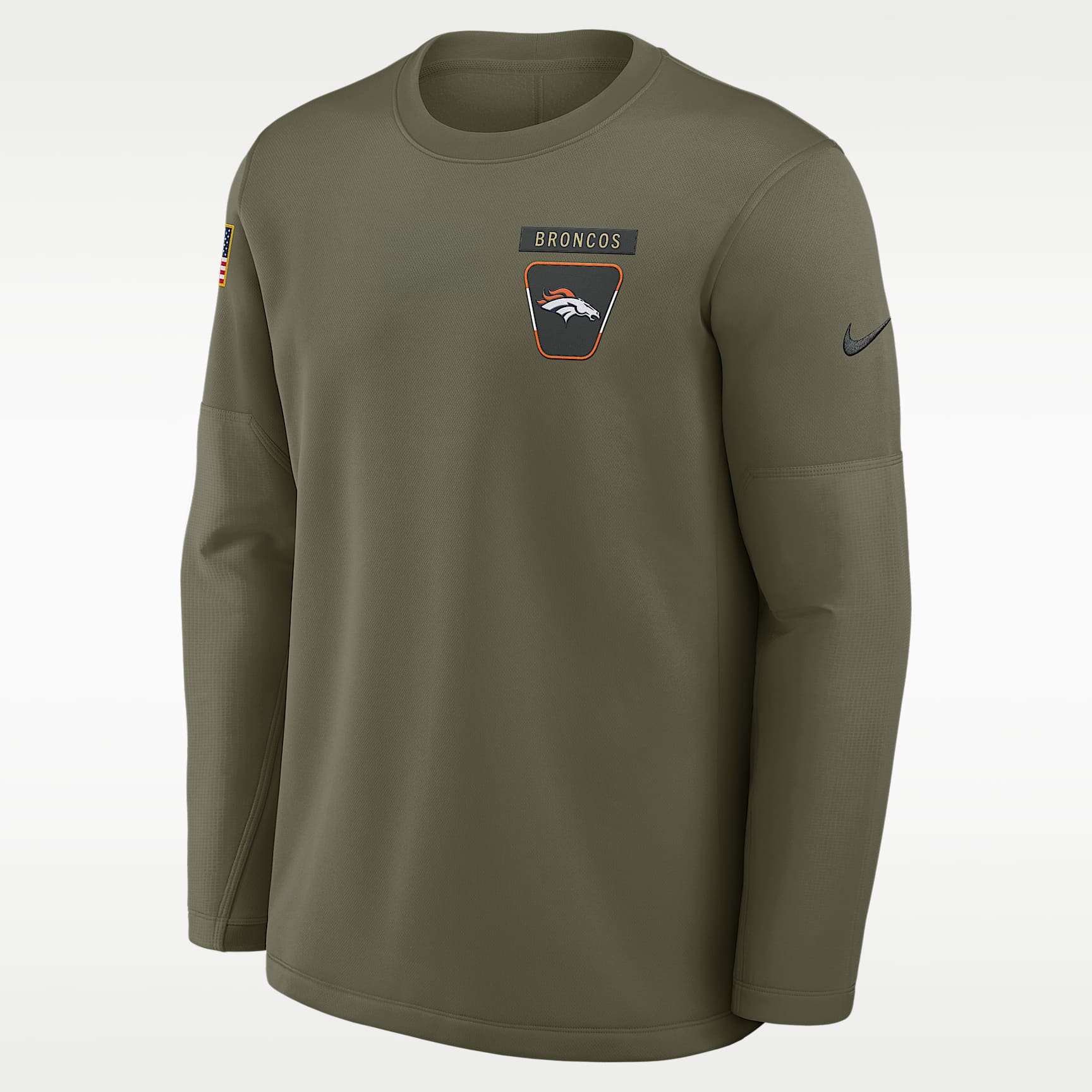 Denver Broncos Salute to Service Sideline Triumphant Win Coach Men's Nike NFL Pullover Crew