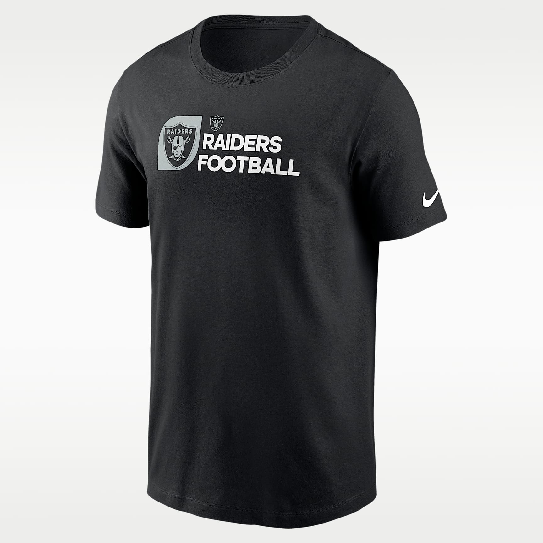 Playera Nike de la NFL para hombre Las Vegas Raiders Team Outline Essential T-Shirt